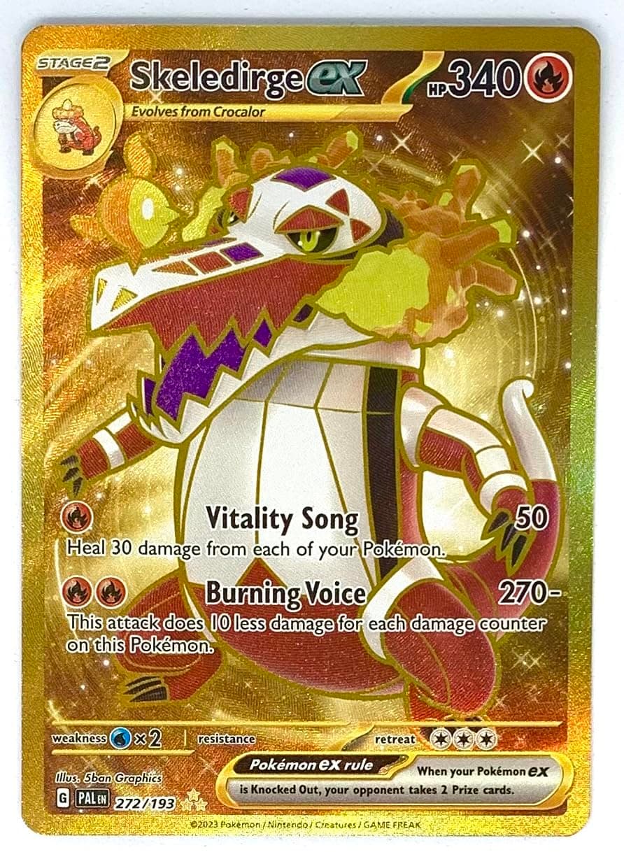 Pokemon - Skeledirge ex 272/193 - Paldea Evolved - Gold Secret Rare Card