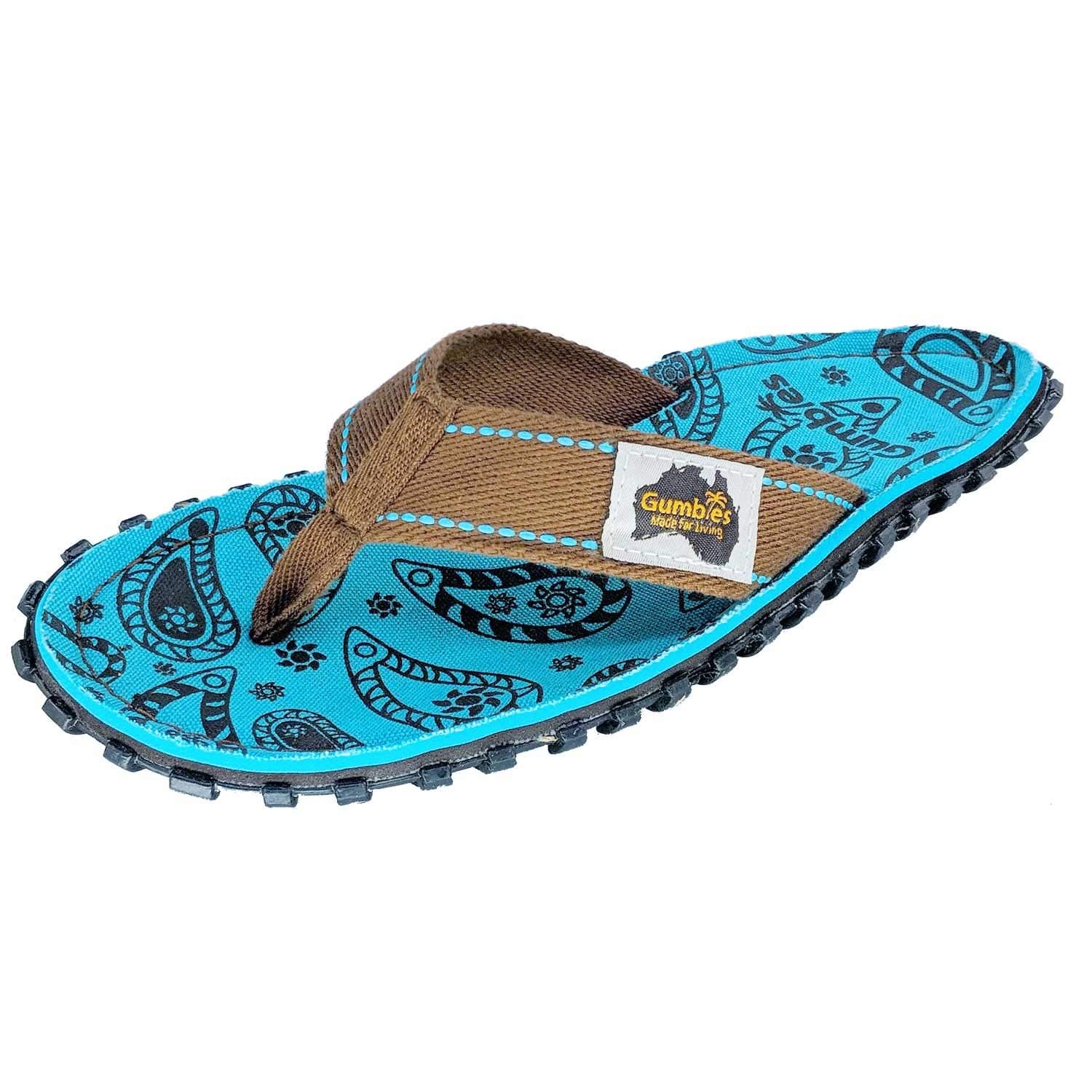 Gumbies - Islander Canvas Flip-Flops (Paisley, UK 4)