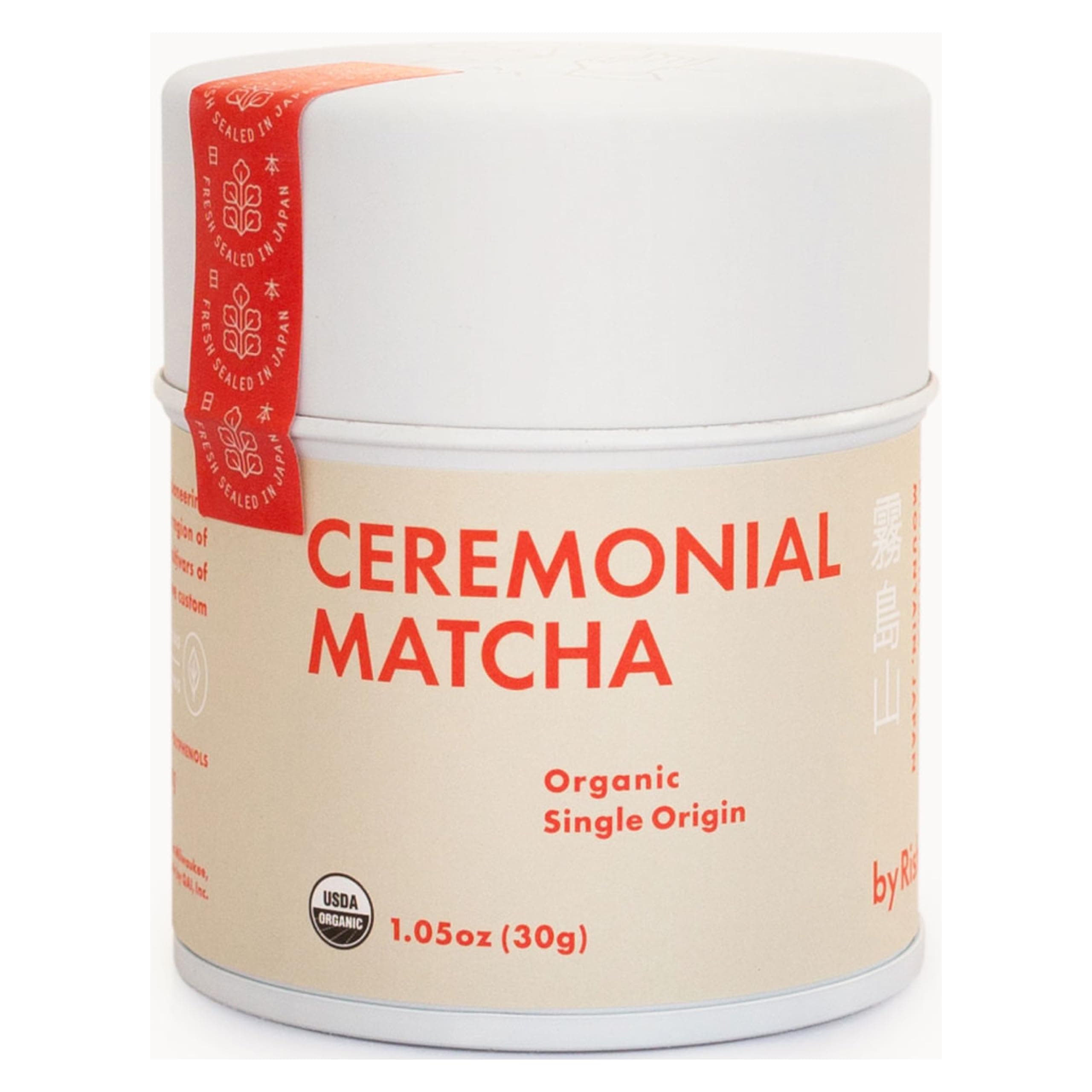 Ceremonial Matcha - Organic Japanese First Harvest Ceremonial Grade Matcha Green Tea Powder - 1.05 Oz Tin