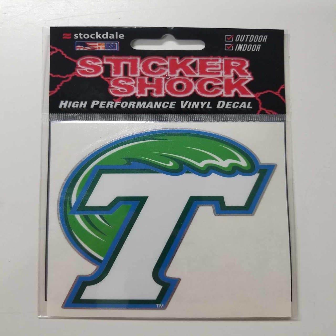 Football Fanatics NCAA Tulane Green Wave Team Logo Car Decal