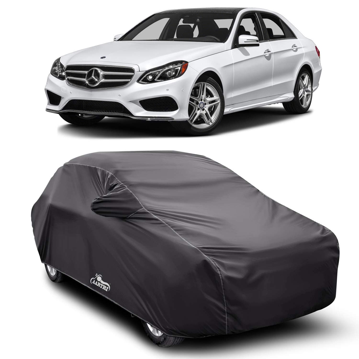 XGuard Car Body Cover for Mercedes Benz E-Class (Grey with Mirror)