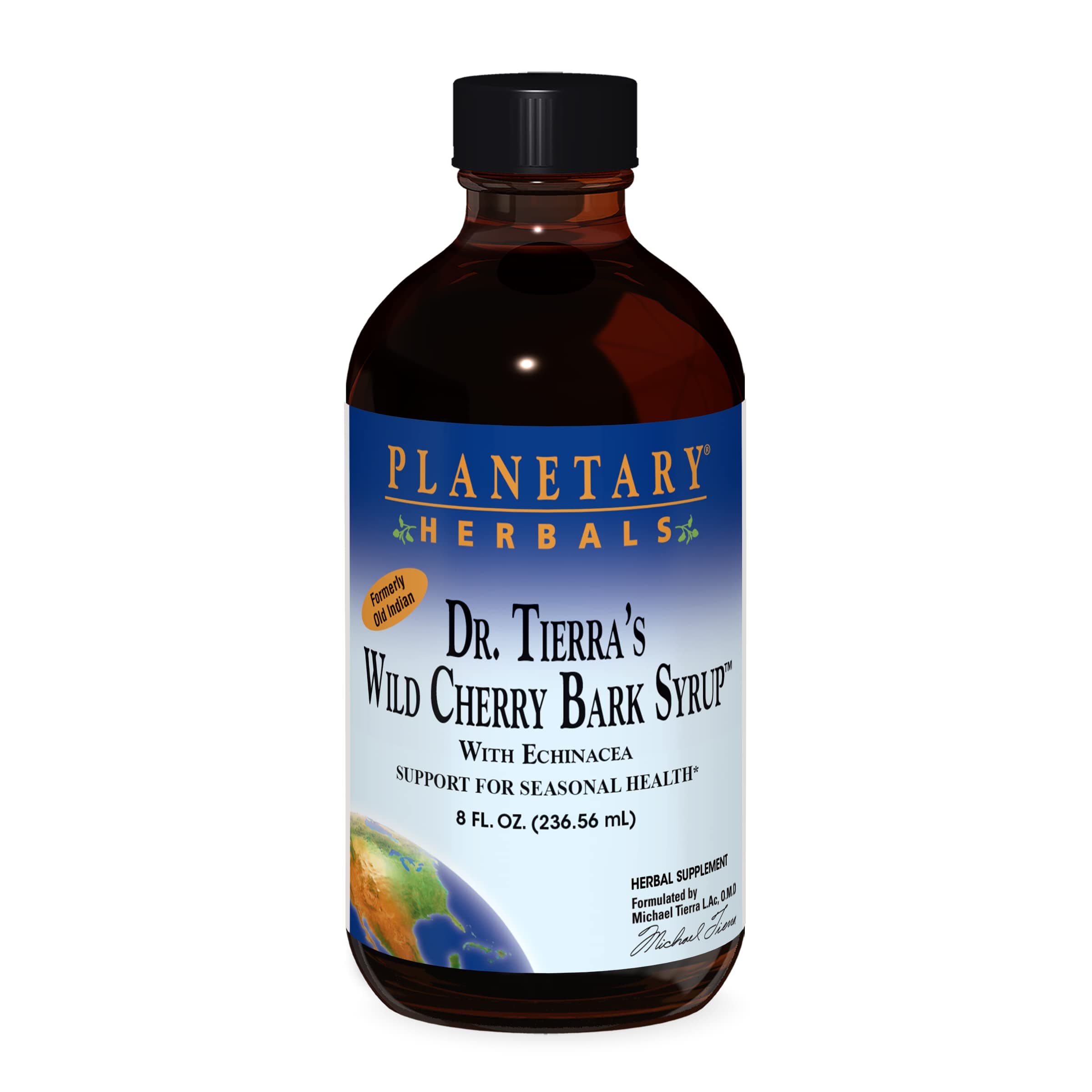 Dr Tierra's Wild Cherry Bark Syrup Planetary Herbals 8 oz Liquid