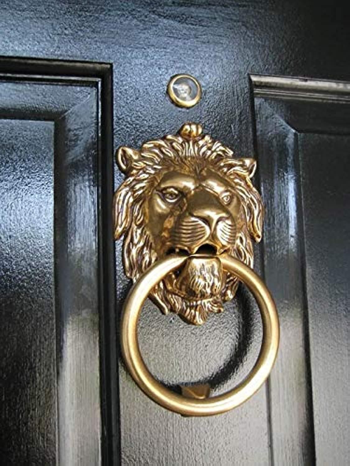 collectiblesBuy Authentic Vintage Brass Lion Door & Gate Knocker Handle Pull Door Accessories Home Decor