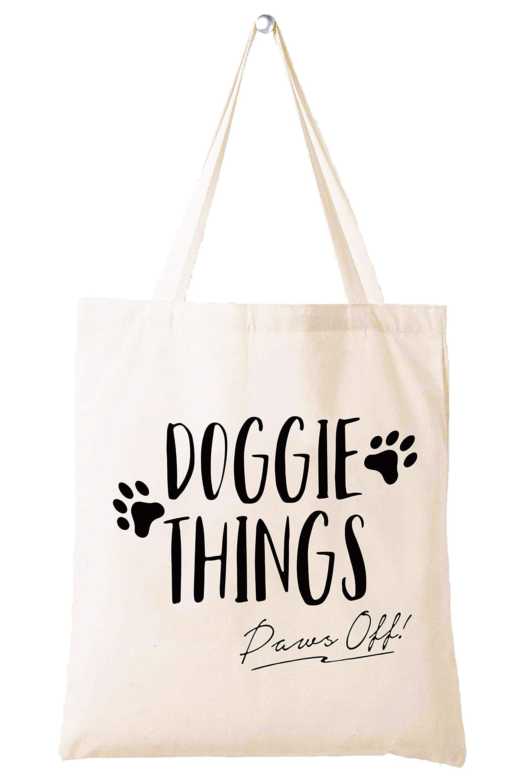 LIBIHUA Birthday,Christmas Gift,Reusable Shoulder Bag,Cute Pet Shopping Tote Bag,Unique Pet Present- Pet Mom Present,Cute Dog Paw Prints,Doggie Things