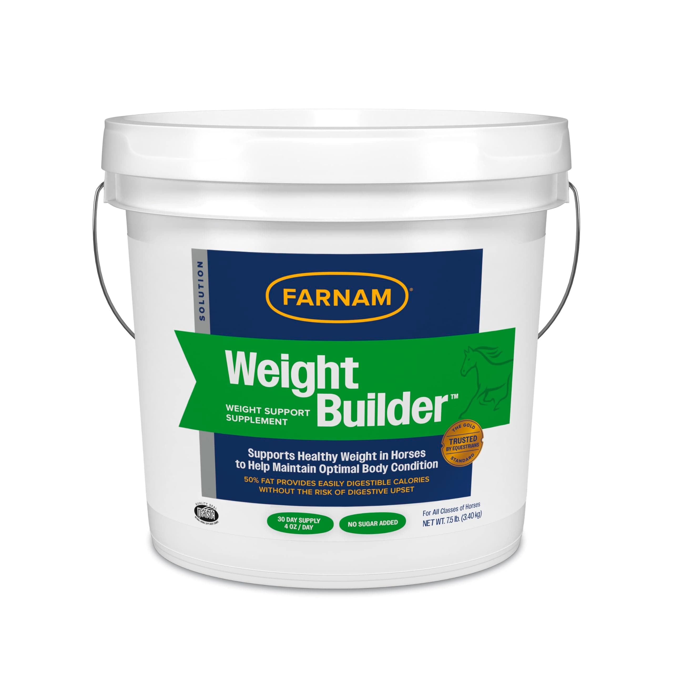 Weight Builder Weight Support Supplement for Horses, Helps Maintain Optimal Body Condition, 7.5 lb, 30 Day Supply
