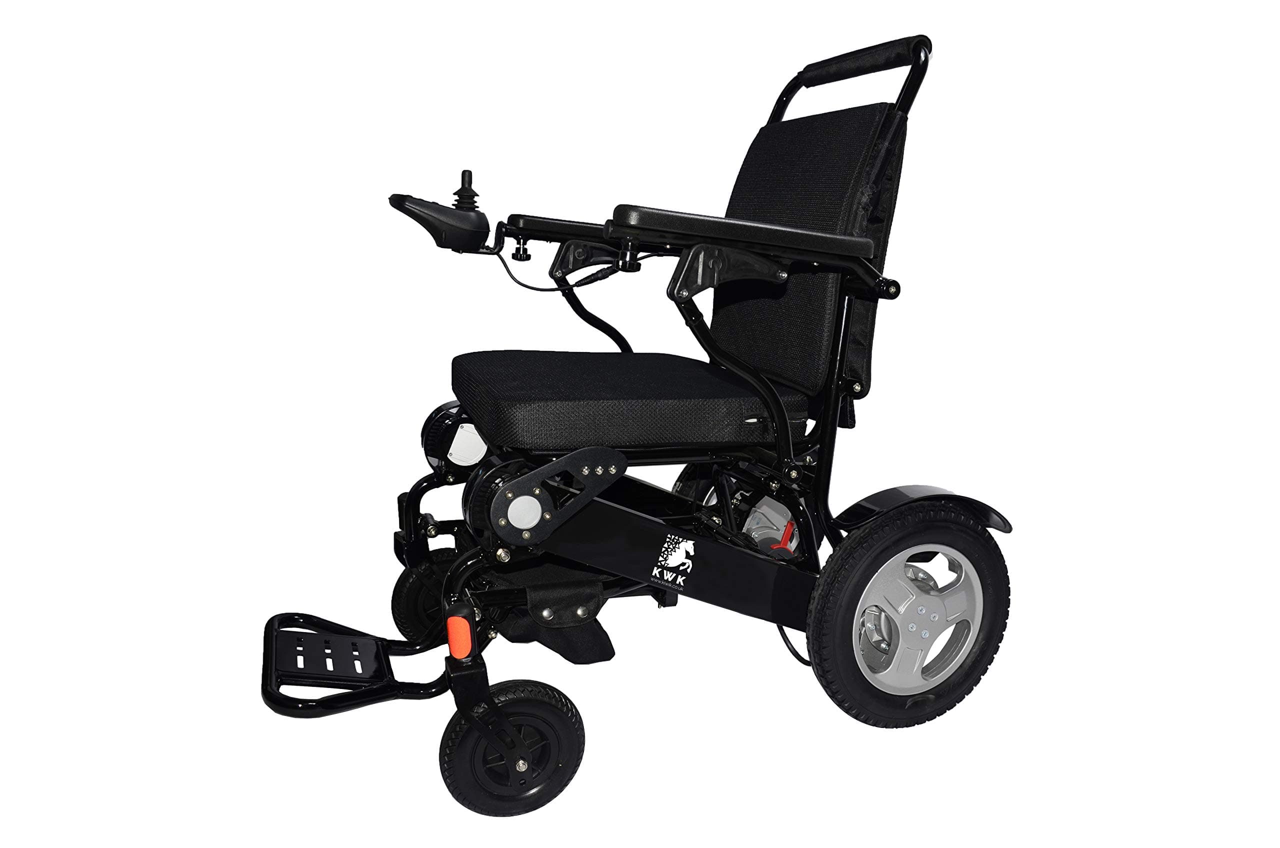 Heavy Duty (180KG/28ST Carrying Capacity) Foldable Lightweight (28.50KG/4.5ST) Electric Wheelchair D09 (Black)