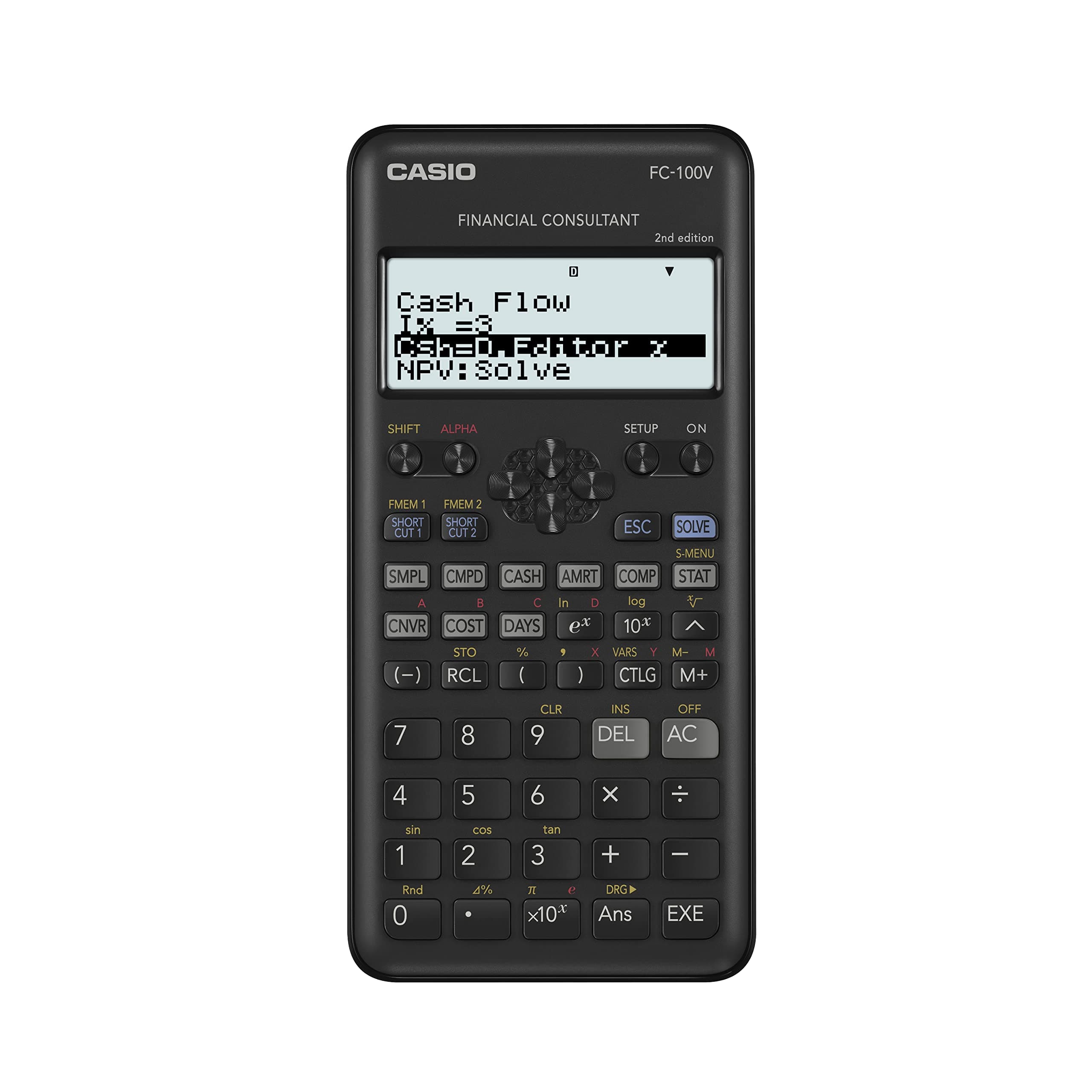 FC-100V-2-W-ET Financial Calculator Second Edition, Black
