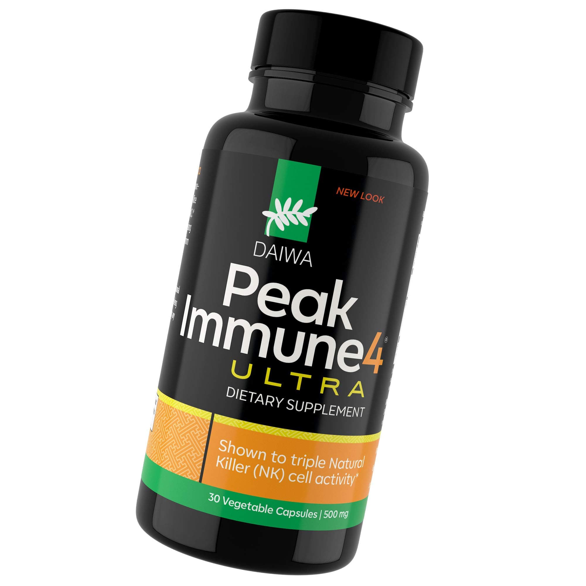DAIWA HEALTH DEVELOPMENT Peak Immune 4 - Immune System Booster – Rice Bran and Shitake Mushroom Supplement for Natural Immune Support (Ultra Strength)