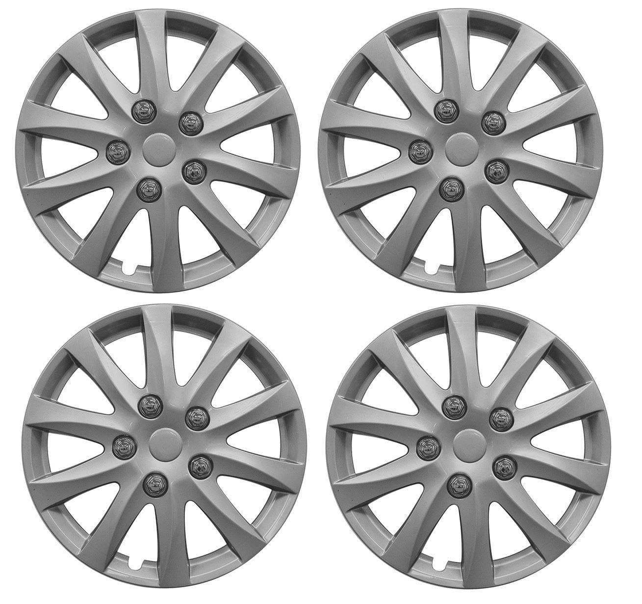 4x Wheel Trims Hub Caps 14" Covers fits Peugeot 106 107 108 206 207 208 in Silver