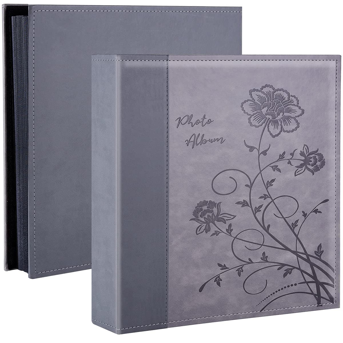 Artmag Photo Picutre Album 4x6 500 Photos, Extra Large Capacity Leather Cover Wedding Family Photo Albums Holds 500 Horizontal and Vertical 4x6 Photos(Grey), 500 Pockets