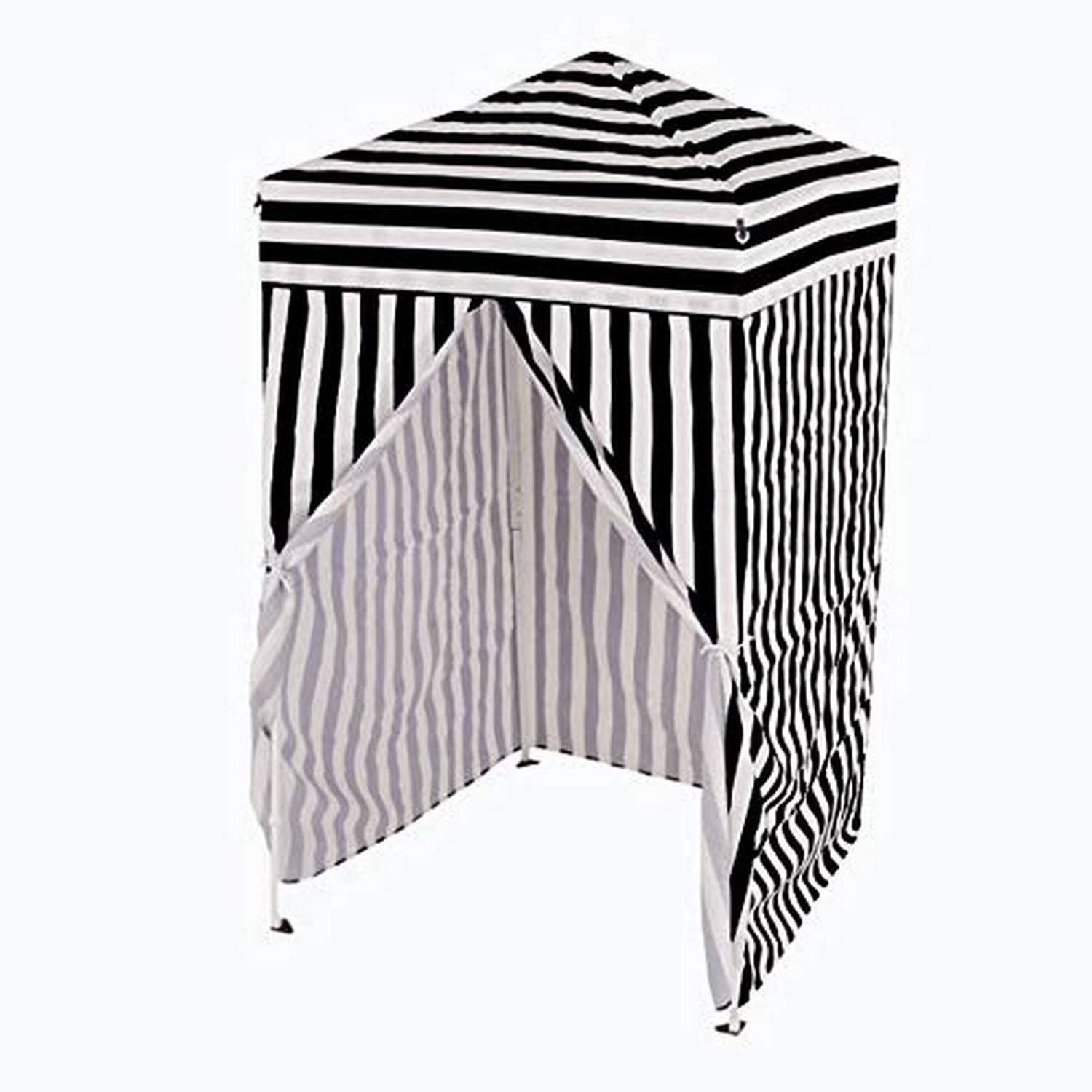 Impact 4'x4' Pop Up Dressing Room, Black and White