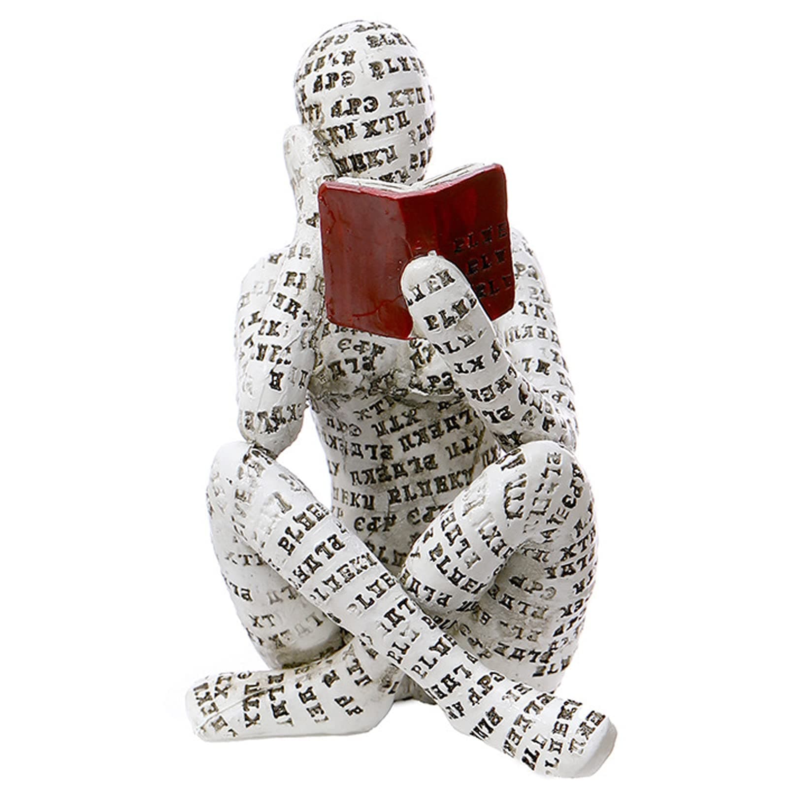 GRAPMKTG Home Decor Pulp Reading Women Thinker Statue Aesthetic Sculpture Room Decor Modern Abstract Decoration on Shelf Table Desk for Living Room Office Bedroom A