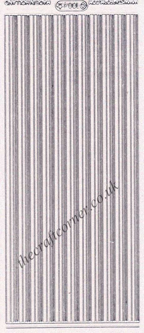 Starform Transparent Glitter Stickers - Silver Line Borders #1004