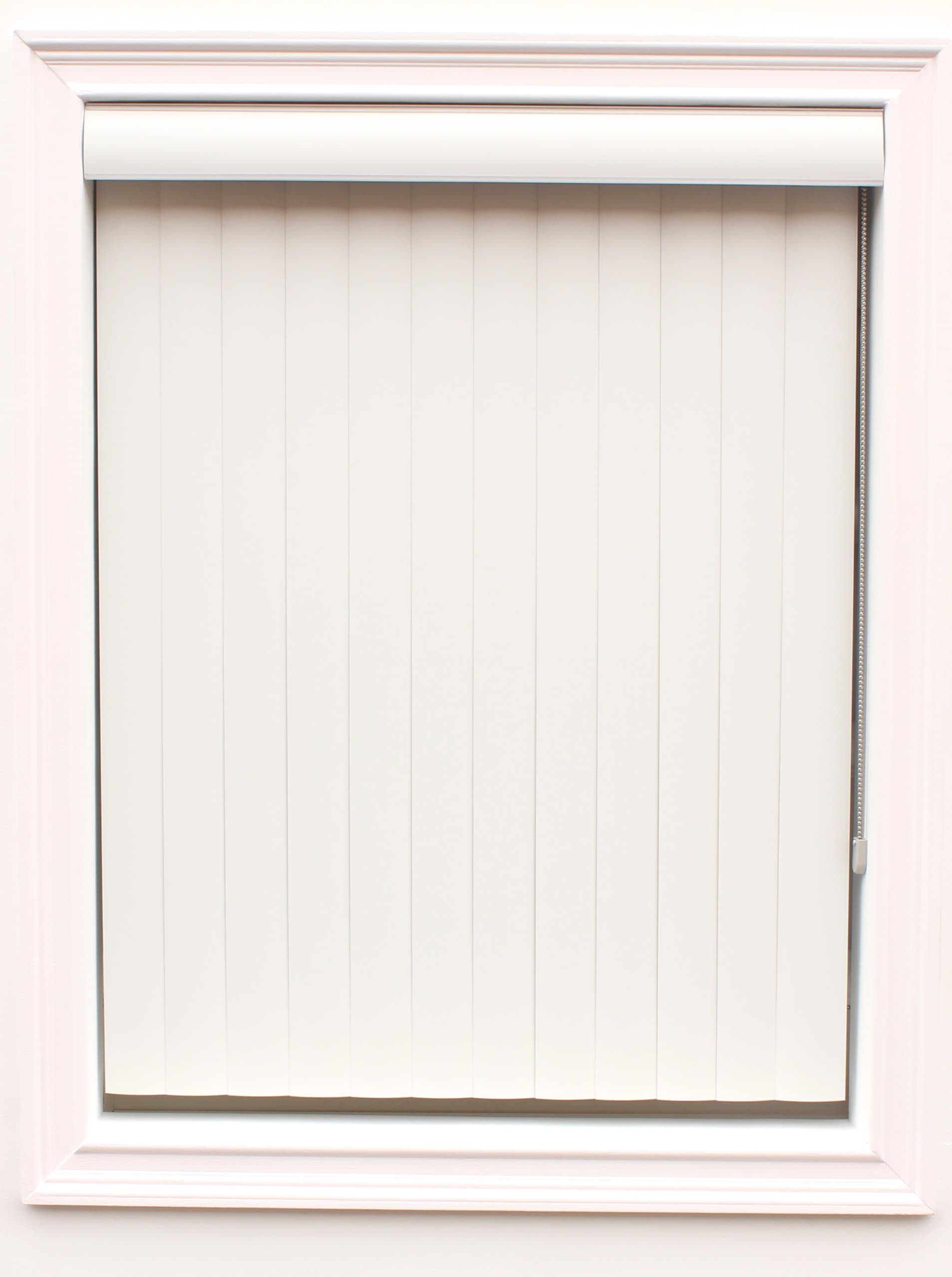 New Age Blinds Curved Vertical Blinds, Center Opening, Inside Mount, 24-3/4 by 42 ├é3/4-Inch, Polar