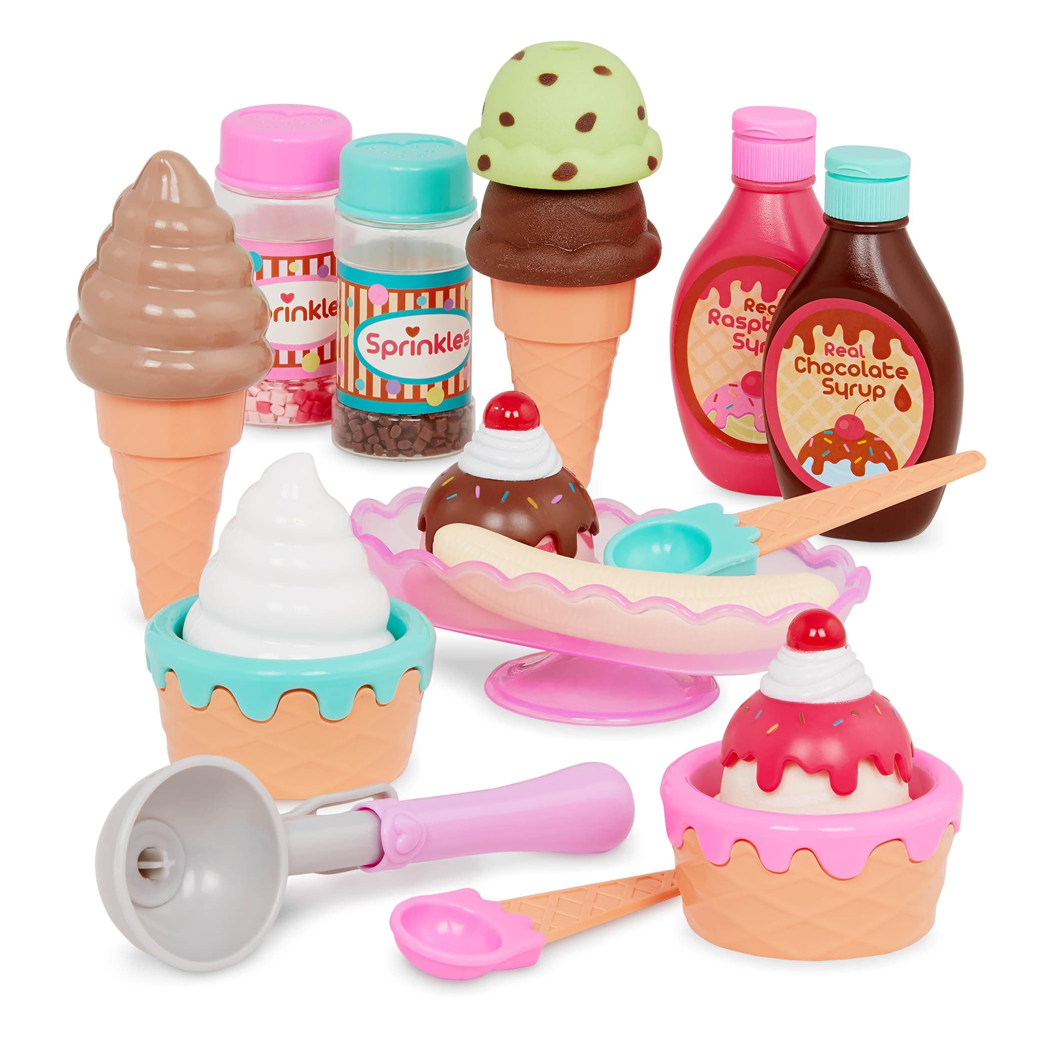 Battat – Play Circle – Toy Food – Ice Cream Set – Kitchen Accessories For Kids – Pretend Play – Sweet Treats Ice Cream Parlour – 3+ Years(21 Pieces)