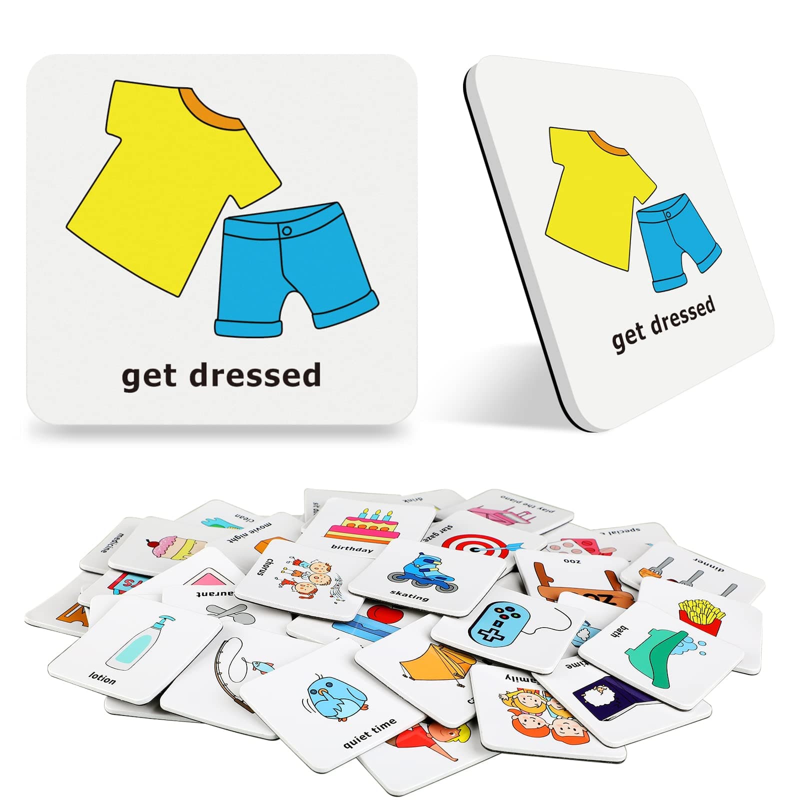 100 Pcs Visual Schedule for Kids, Magnetic Daily Schedule Magnet Chores Chart Daily Routine Chart for Kids, Toddler Routine Chart for Children Home School Preschool Autism ADHD