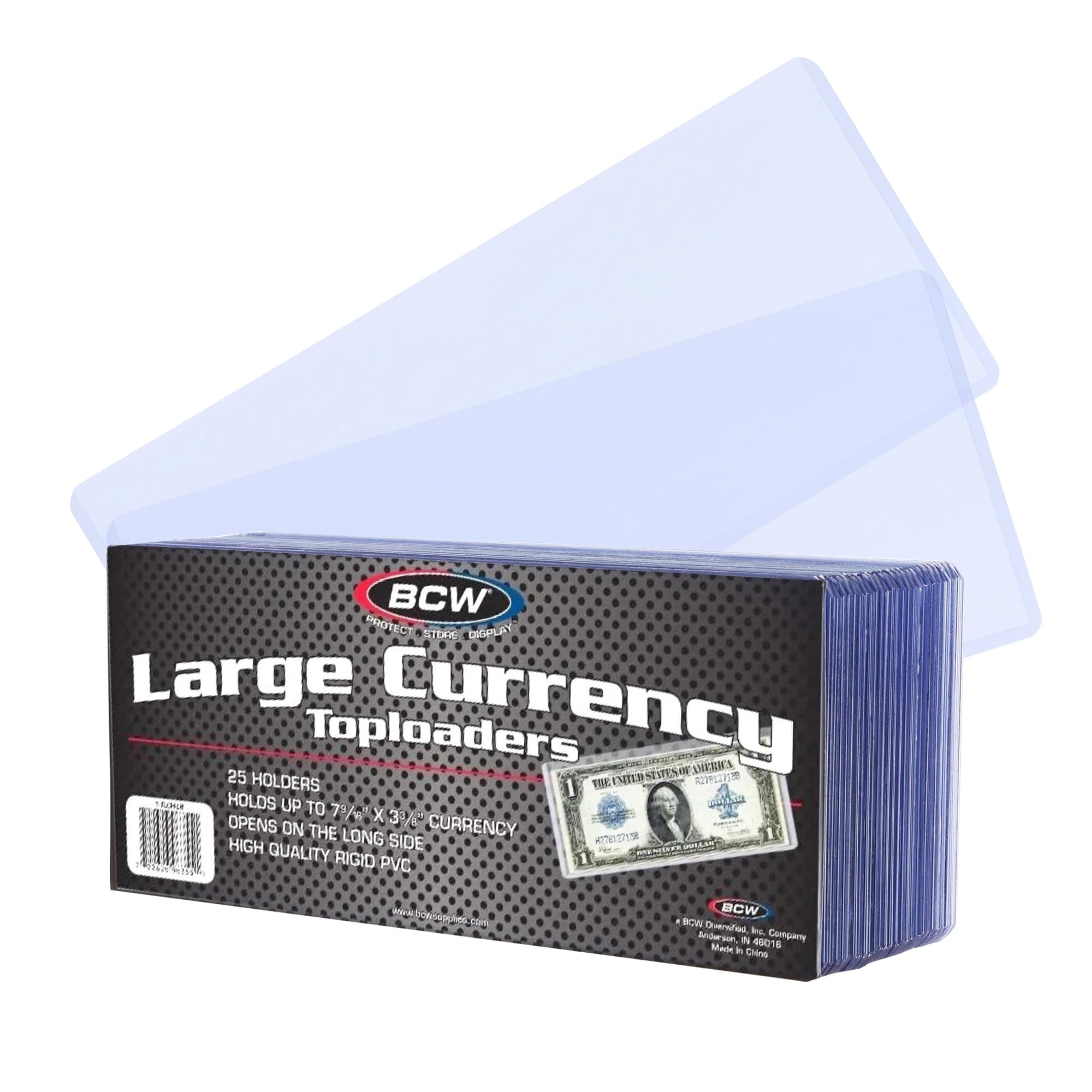 BCW 1-TLCH-LB Currency Topload Holder - Large Bill
