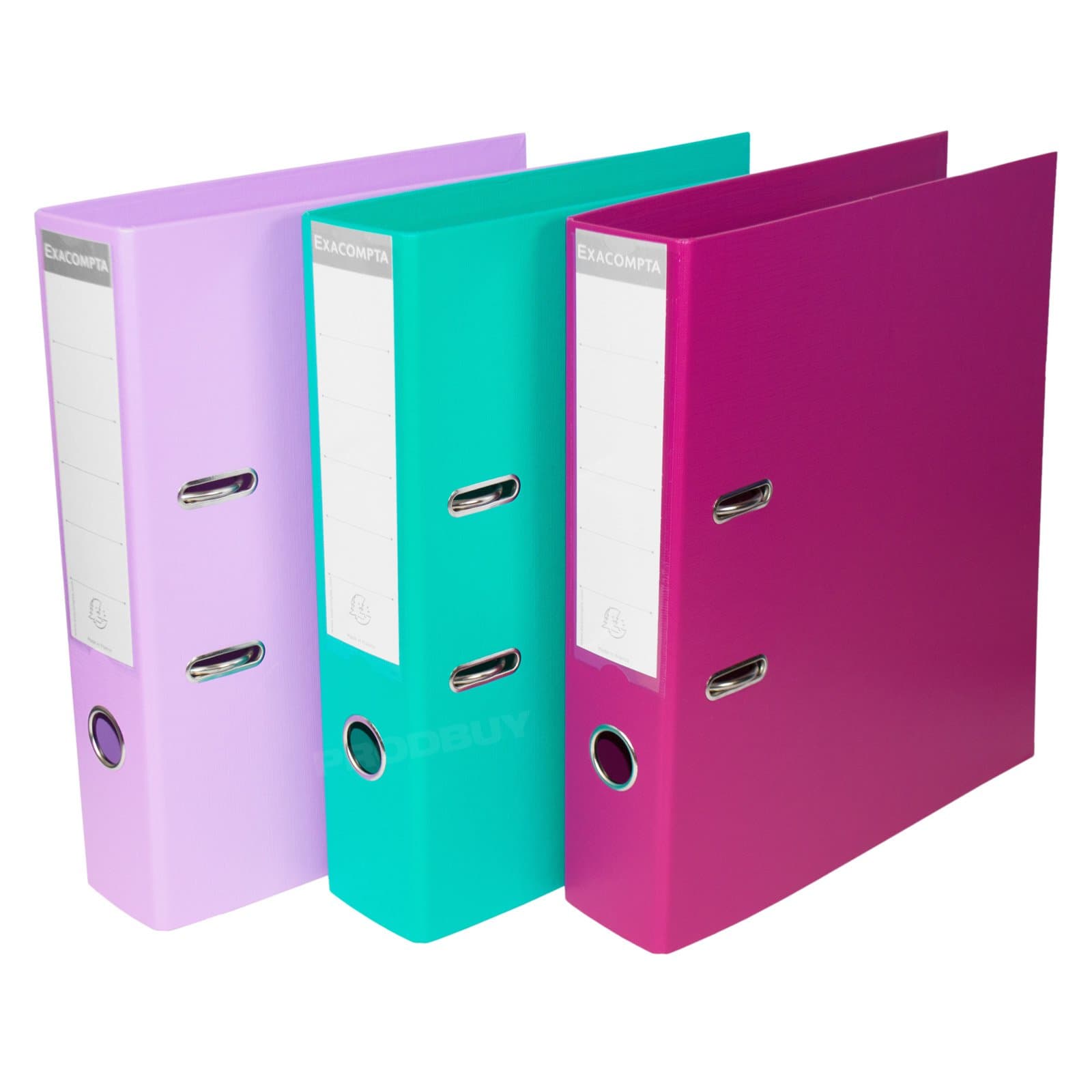 [Pack of 3] Lilac/Teal/Fuchsia A4 Lever Arch Files 70mm Paper Storage Archive Legal Document Folders