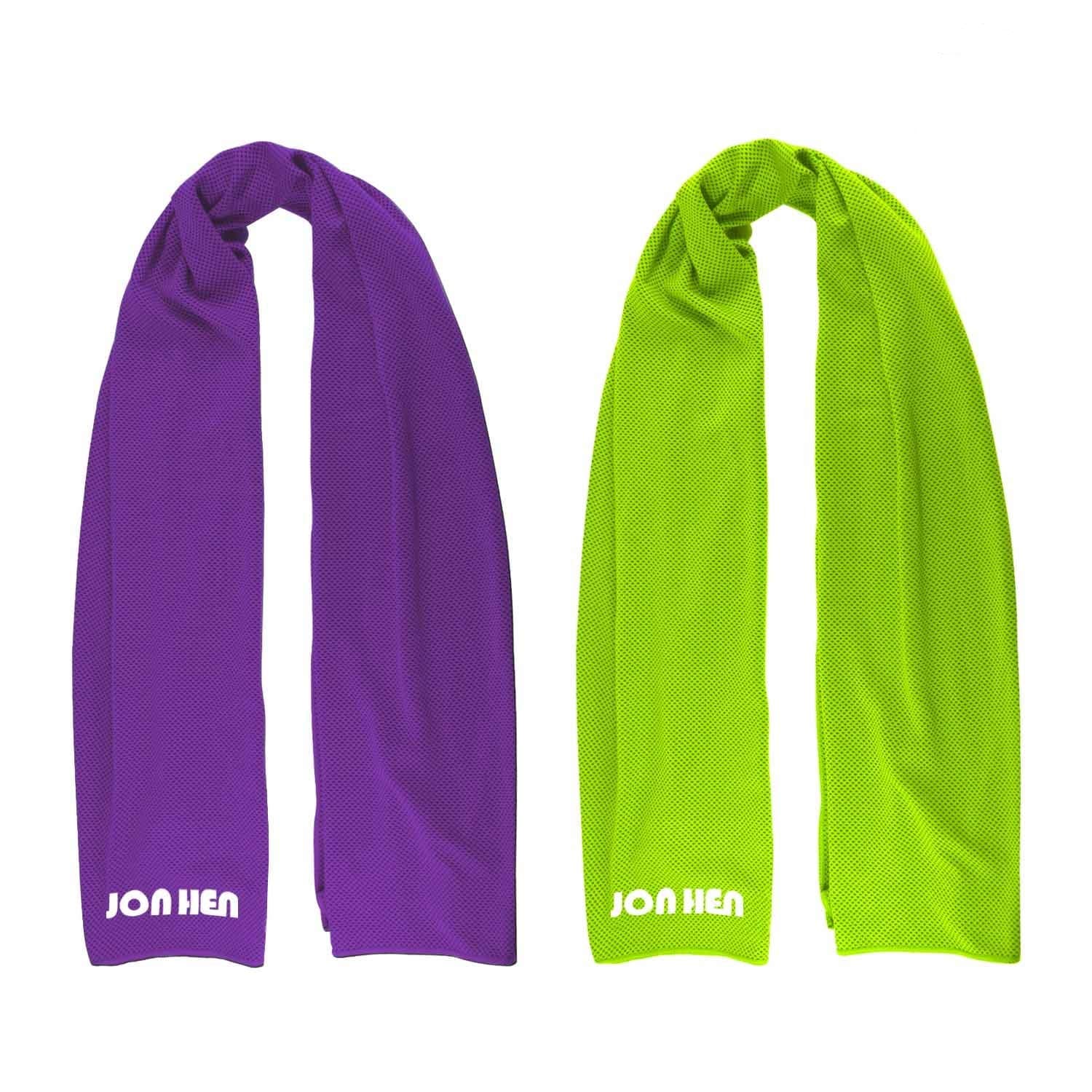 Jonhen New Cooling Towel (2pack-Green/Purple)