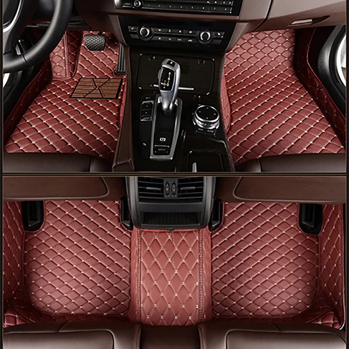 Leather Car Floor Mats Carpet Front Rear Liners Non-Slip Durable Waterproof for Mercedes Benz A AMG 2013-2020 Styling Accessories Protection Full Automobile Interior Carpets