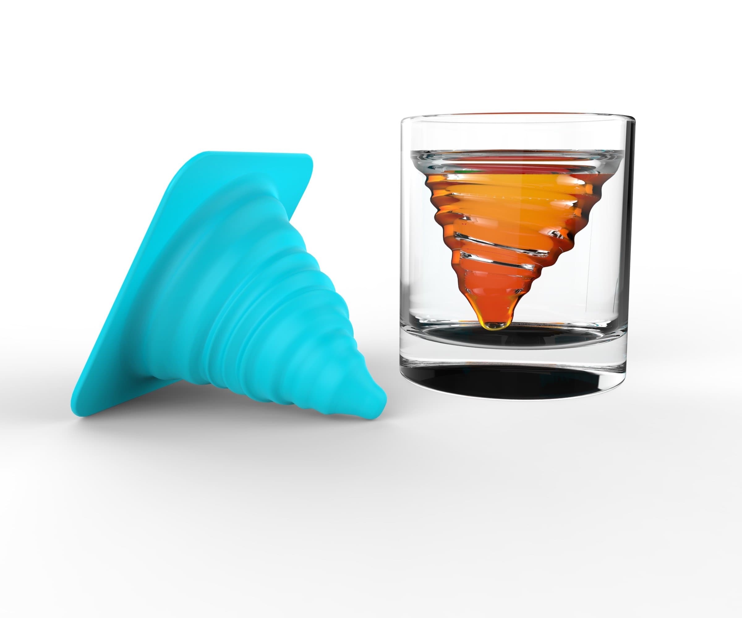 Ice Tornado- Silicone Ice Mould and Glass