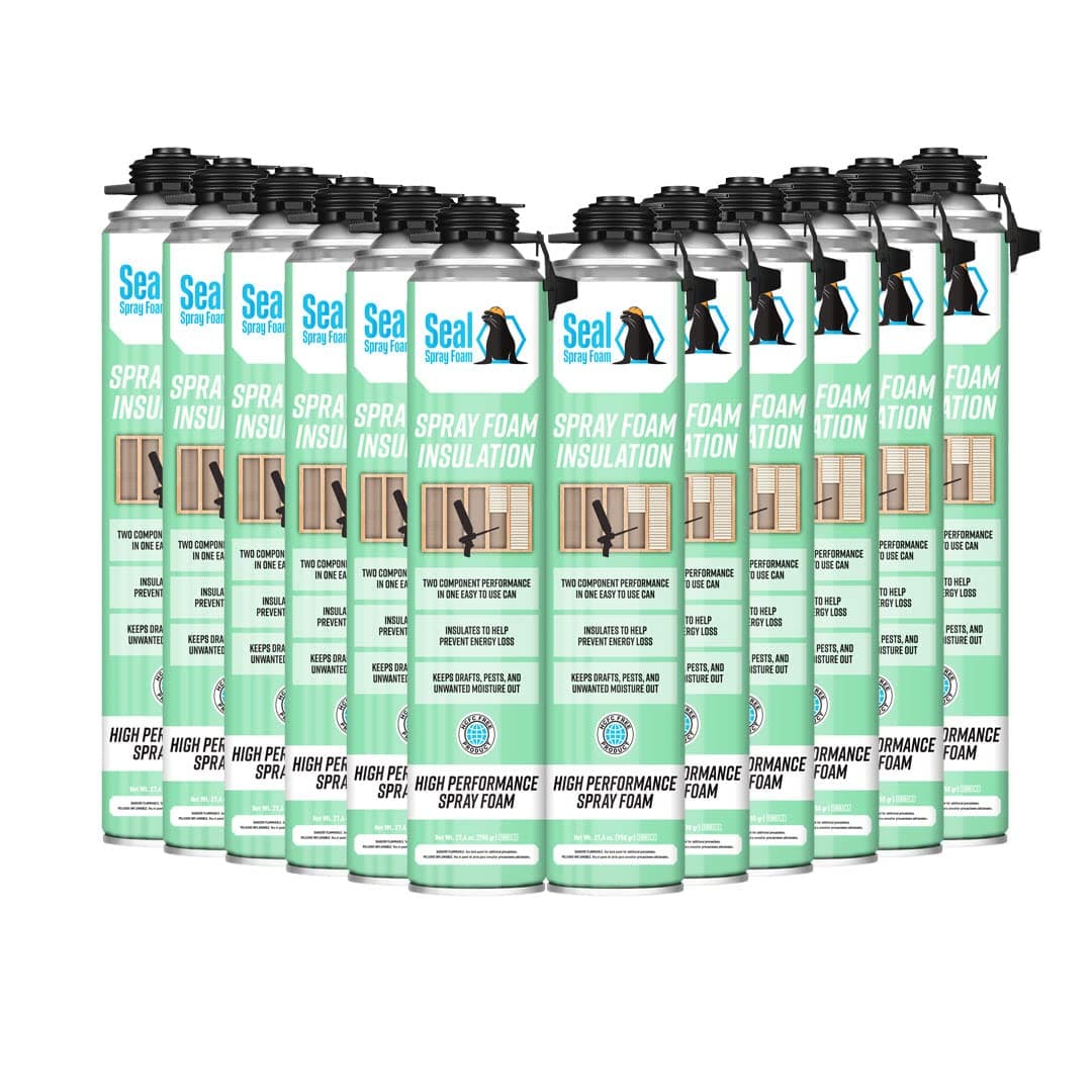 Seal Spray High Performance 80% Plus Closed Cell Formula Insulating Foam Cans (300 Board FT-12 Cans) - for Best Result use Our Seal Spray Foam Gun (NOT Included)