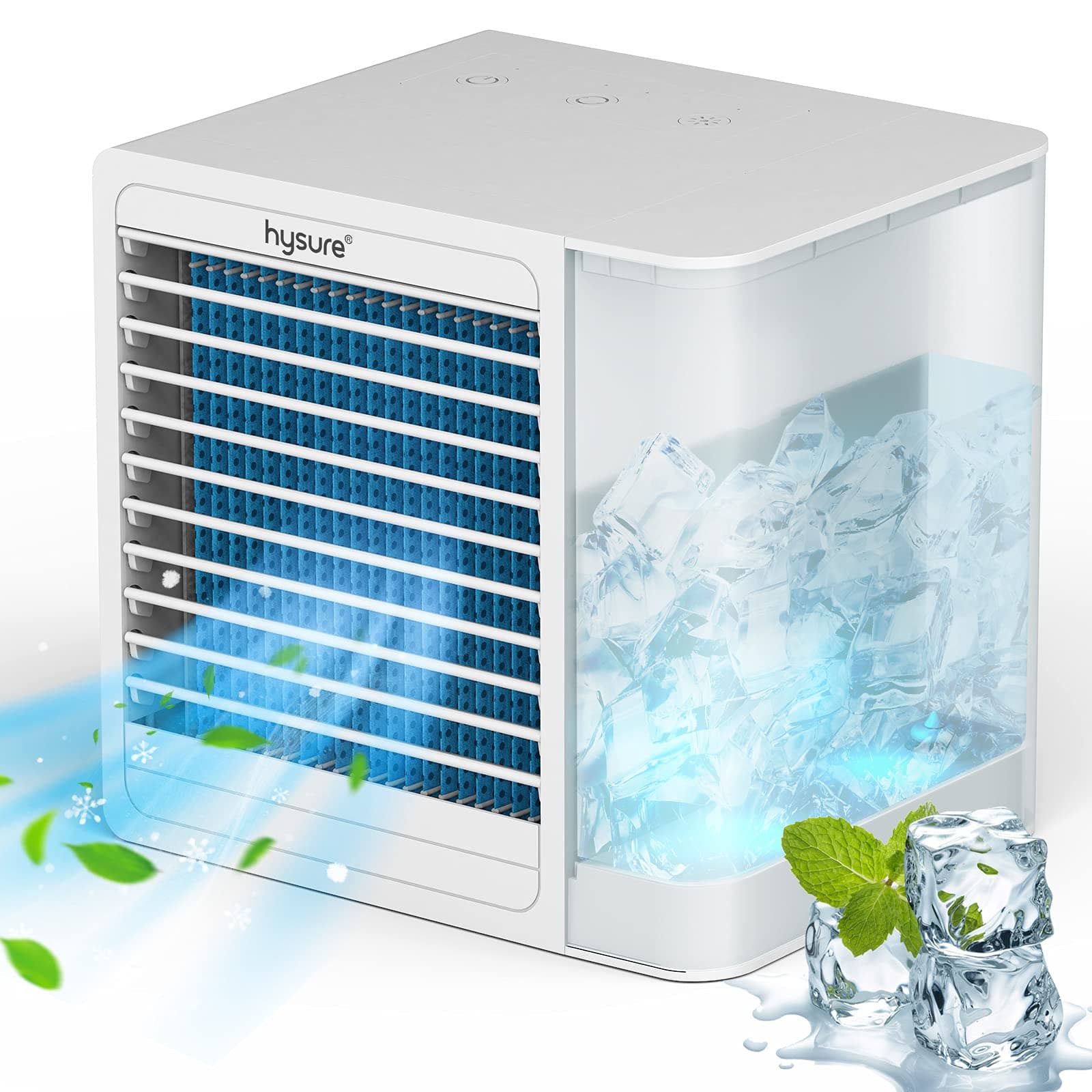 hysure Portable Air Conditioner Fan with Washable Filter 800ML Personal Mini Evaporative Cooling Fan with Convenience for Office, RV and Bedroom