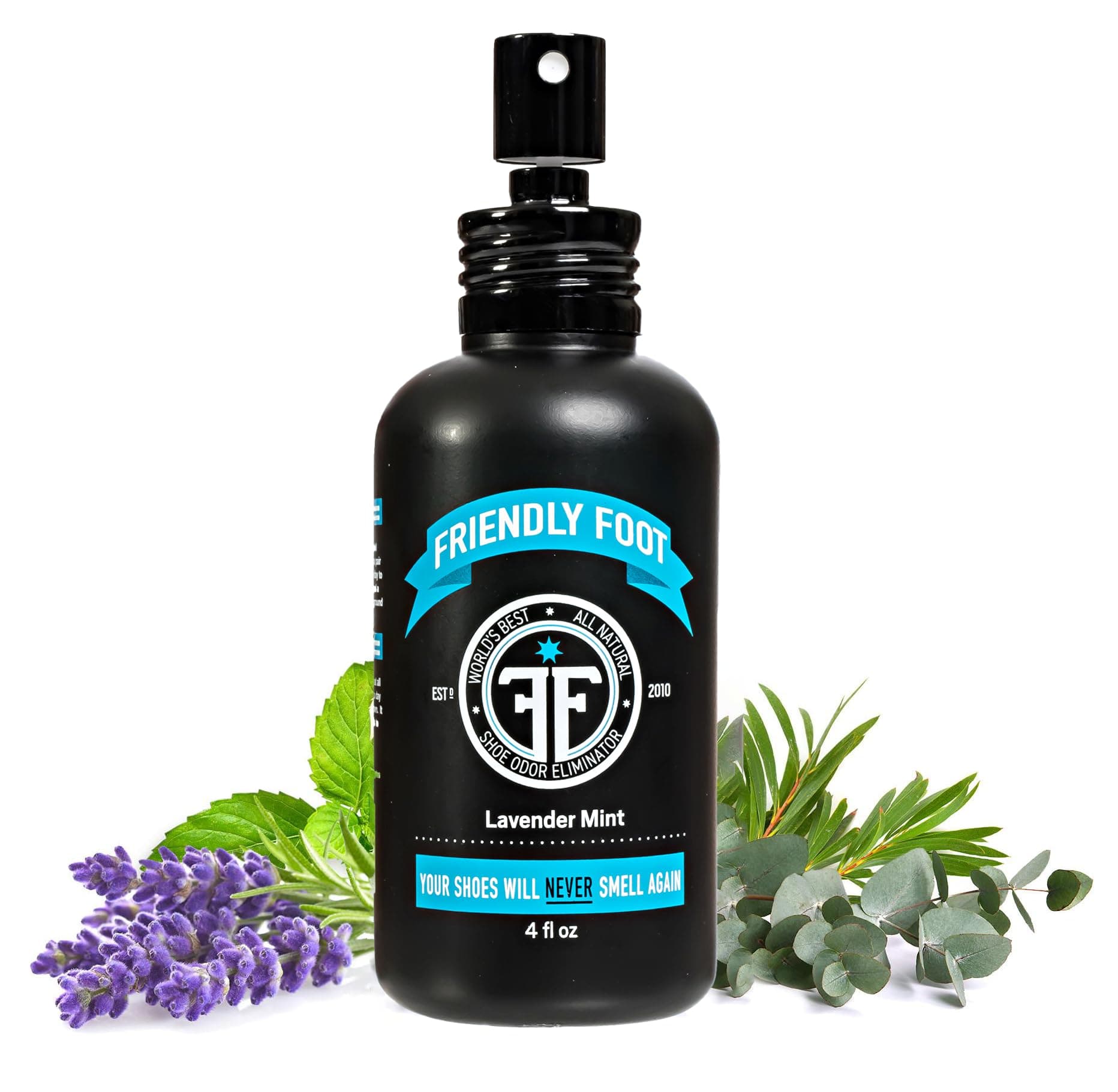 Spray - All Natural Shoe Deodorizer and Foot Deodorant - Heavy Duty Smell Remover for Stinky Shoes and Smelly Feet - Lavender and Mint Scented Odor Eliminator