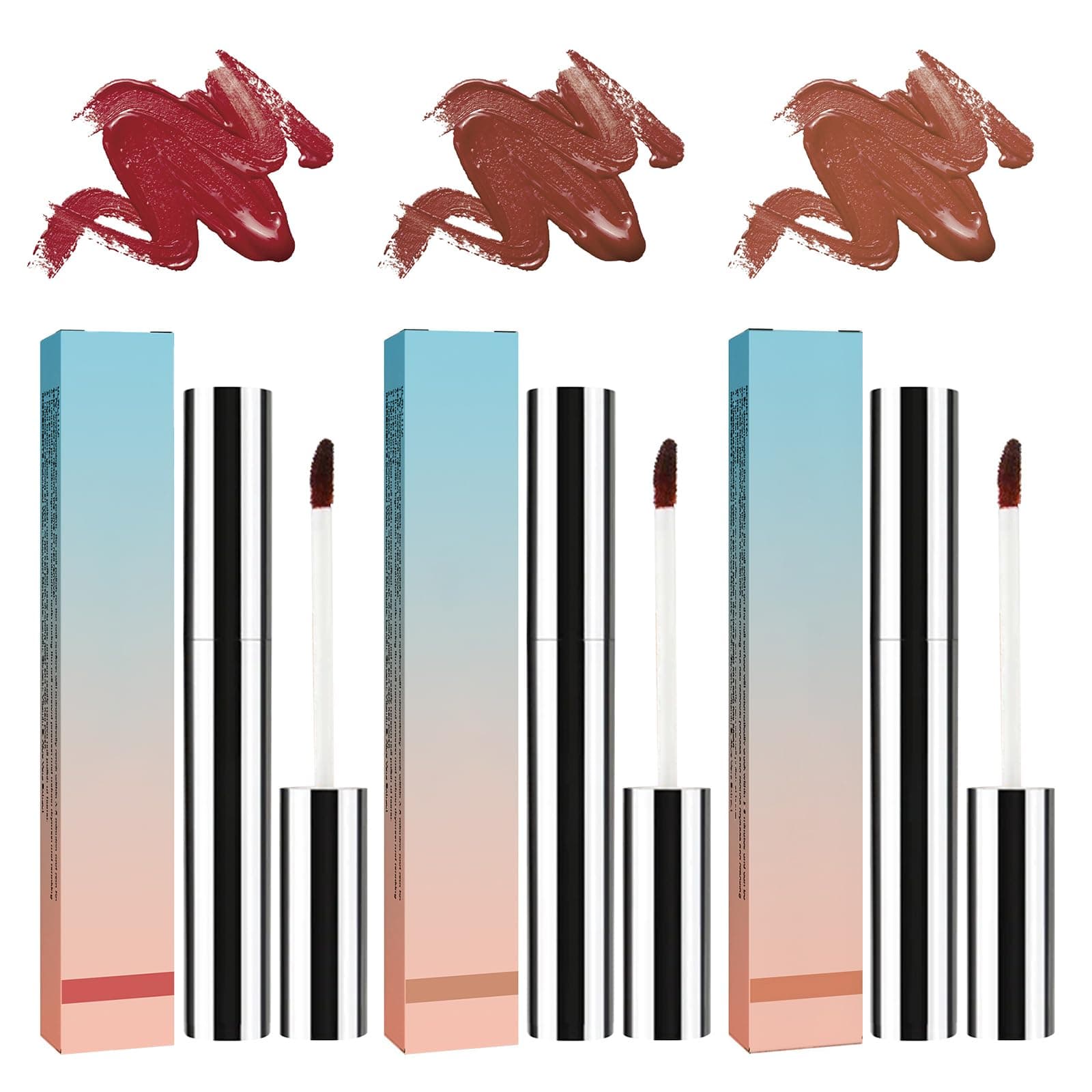 Peel Off Lip Liner Set, 3 Colors: Matte, Long Lasting, Waterproof, for All Skin Types