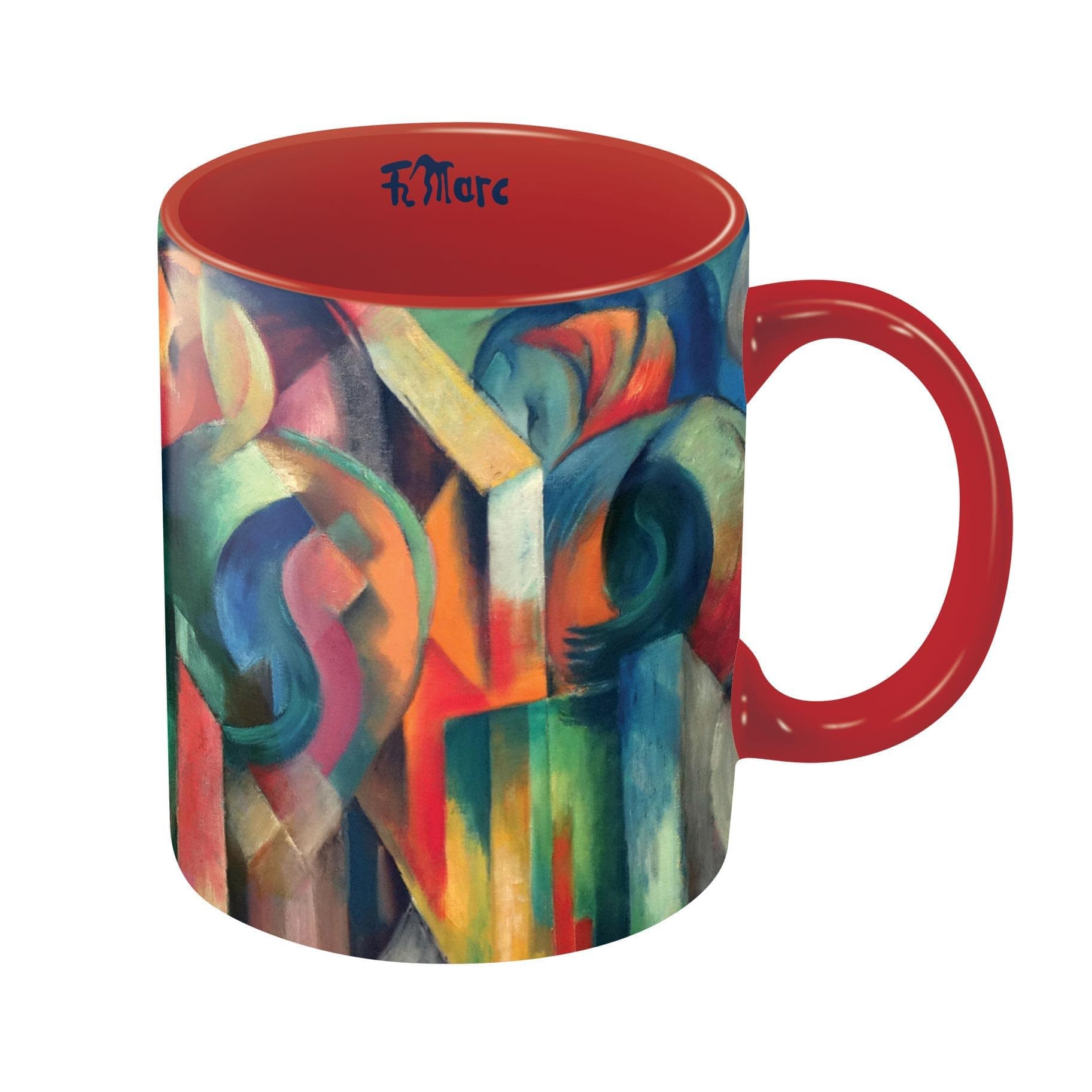 Franz Marc Stables Large Porcelain Fine Art Coffee and Tea Mug for Home and Office, 11 Oz, Dishwasher and Microwave Safe