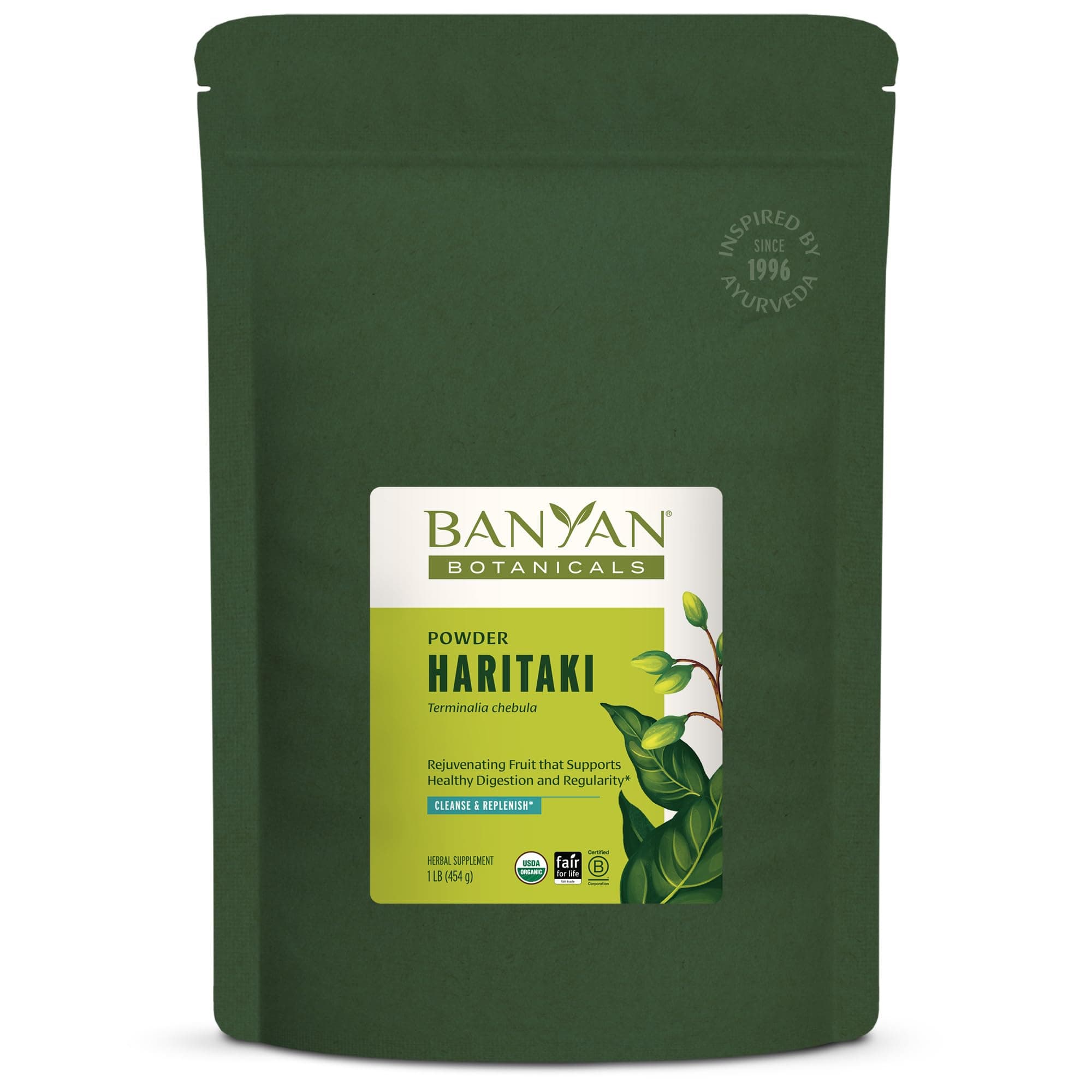 Banyan Botanicals Haritaki Powder – Certified Organic, 1 Pound – Terminalia chebula – for Detoxification & Rejuvenation* – Organic, Vegan, Non-GMO, Gluten Free, Certified Fair for Life Fair Trade