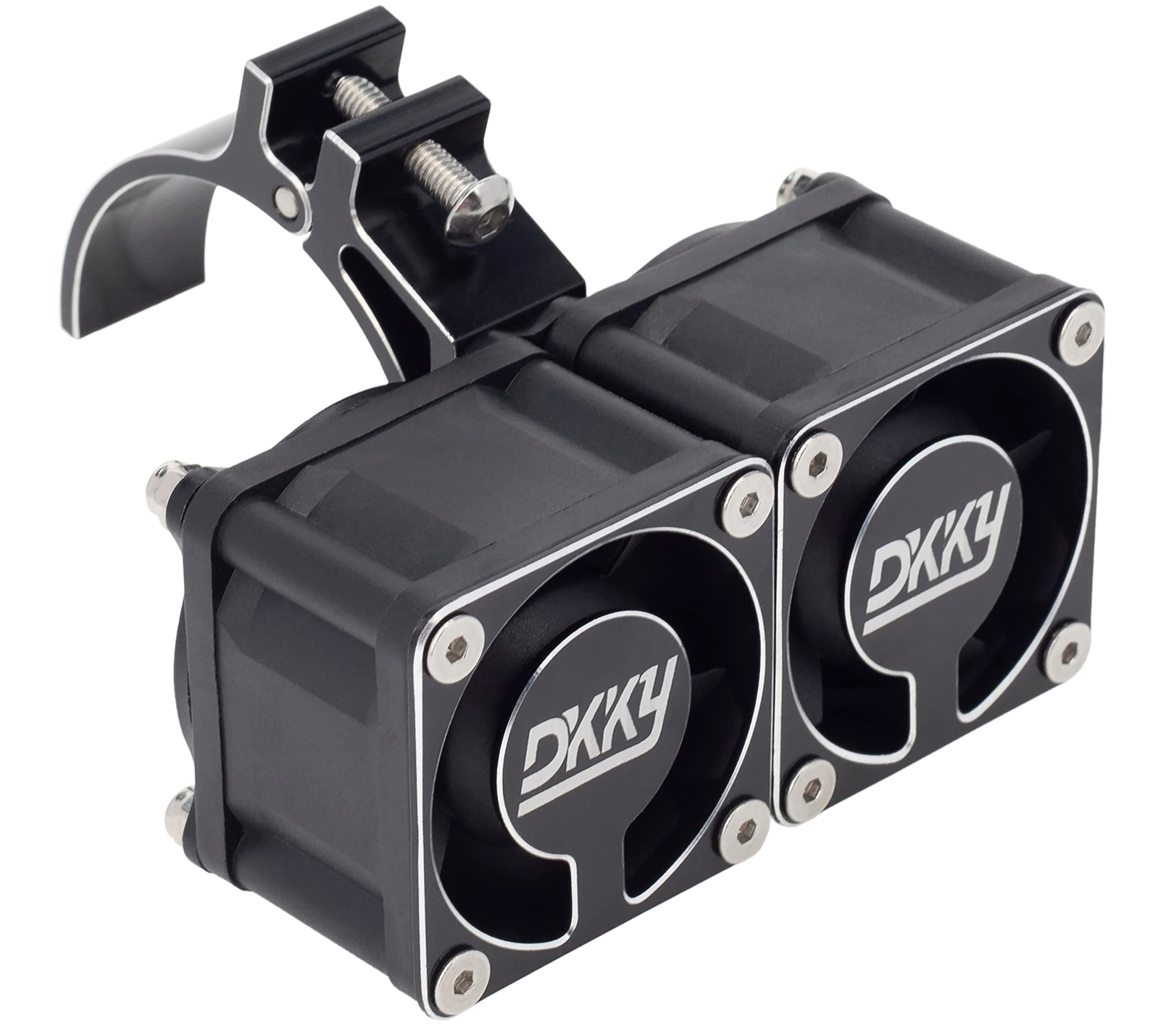 DKKY RC Motor Cooling Fan Heatsink 21000 RPM with 47-51mm Adjustable Mount for 1717 4985 Motors ARRMA Infraction Felony Limitless and Axial, Black