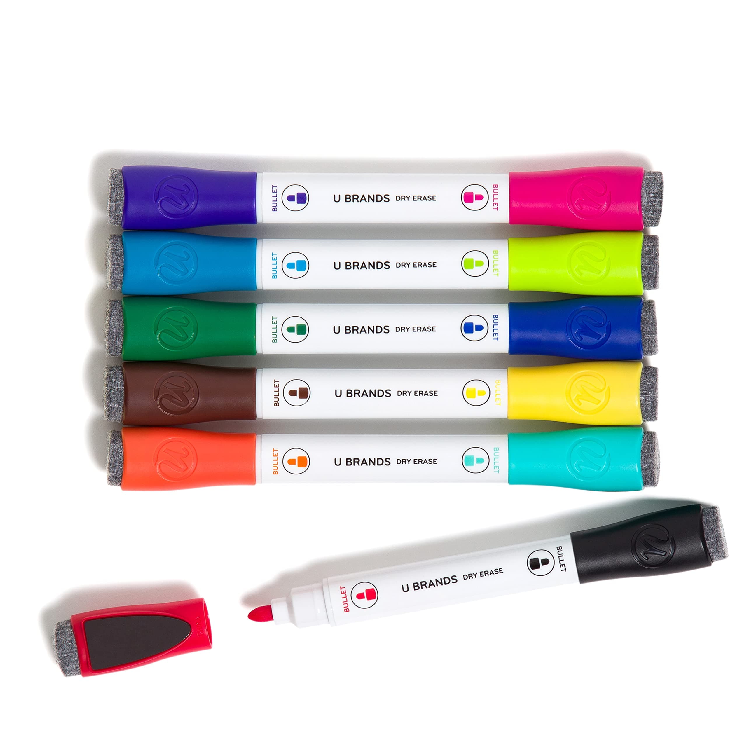NEW! Double-Ended Dry Erase Magnetic Markers 6/Pkg-Assorted