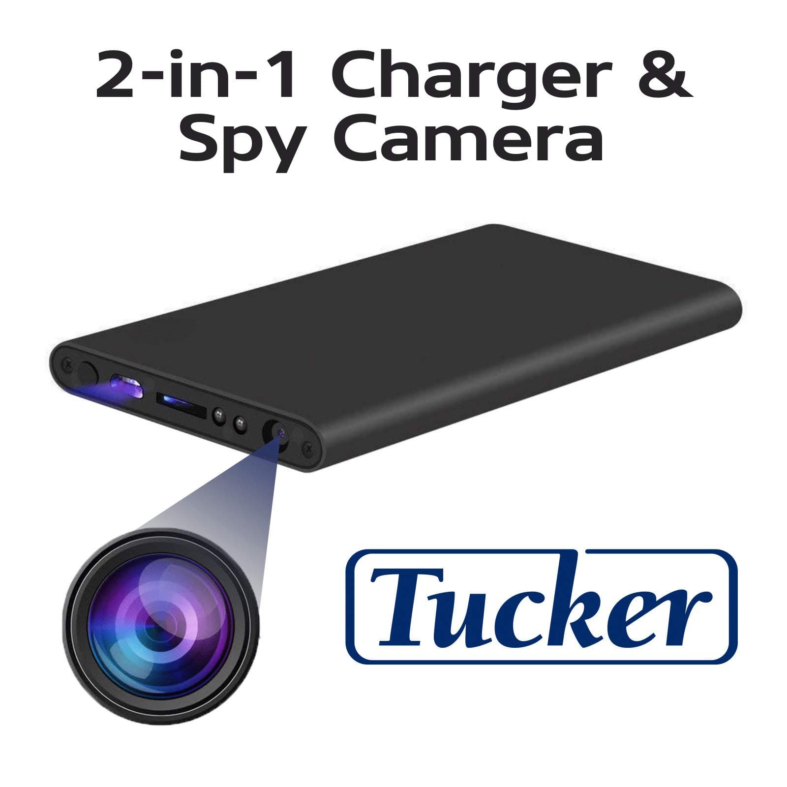 TUCKER TM Power Bank Hidden Camera - Small Integrated Camera 1080P - Connects Any Smartphone for Remote Control - Full HD Video Quality for Personal and Office Security - Portable with Easy Install