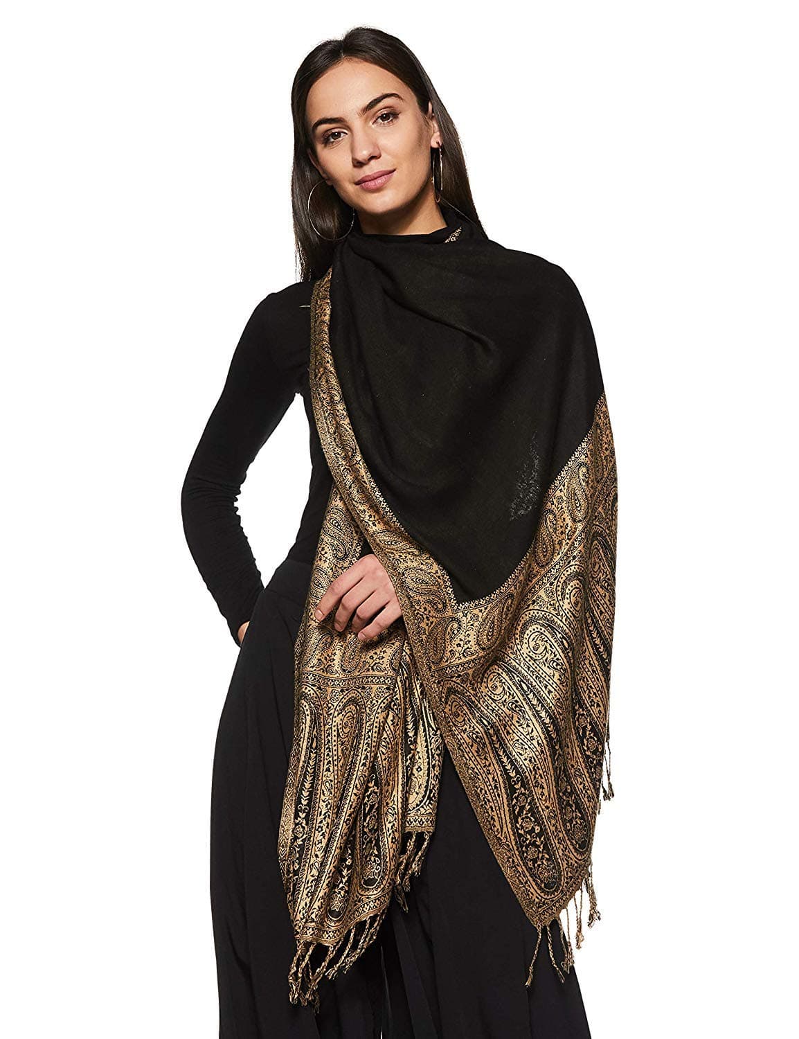 Weavers Villa Stoles Soft Viscose Reversible Paisley Design Stoles, Shawls, Scarf