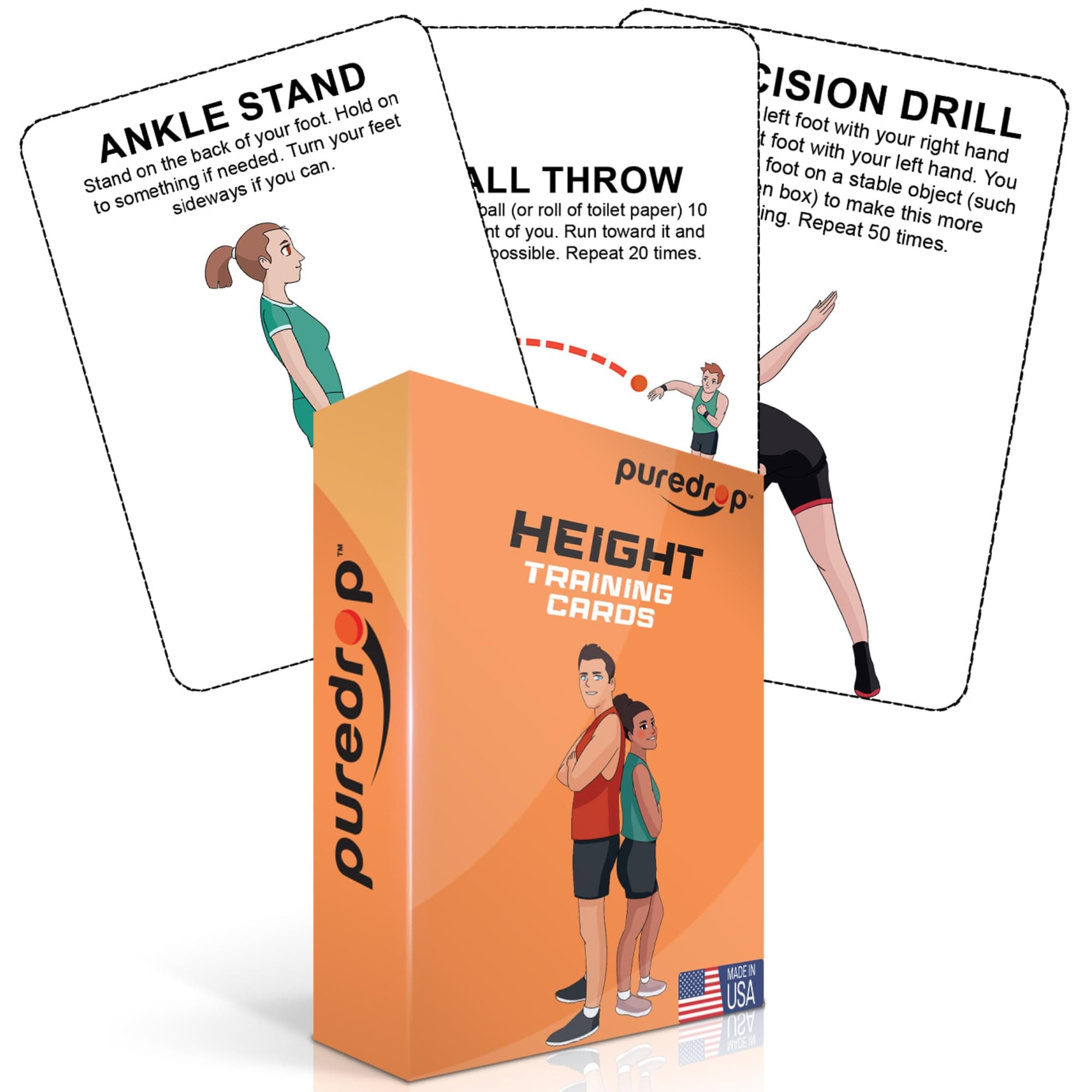 Vertical and Distance Jump Training Cards Strength Booty Fitness Workout Train HIPS Legs Lower Body Ankles Jump Higher Workout Exercises and Routine Fitness Deck