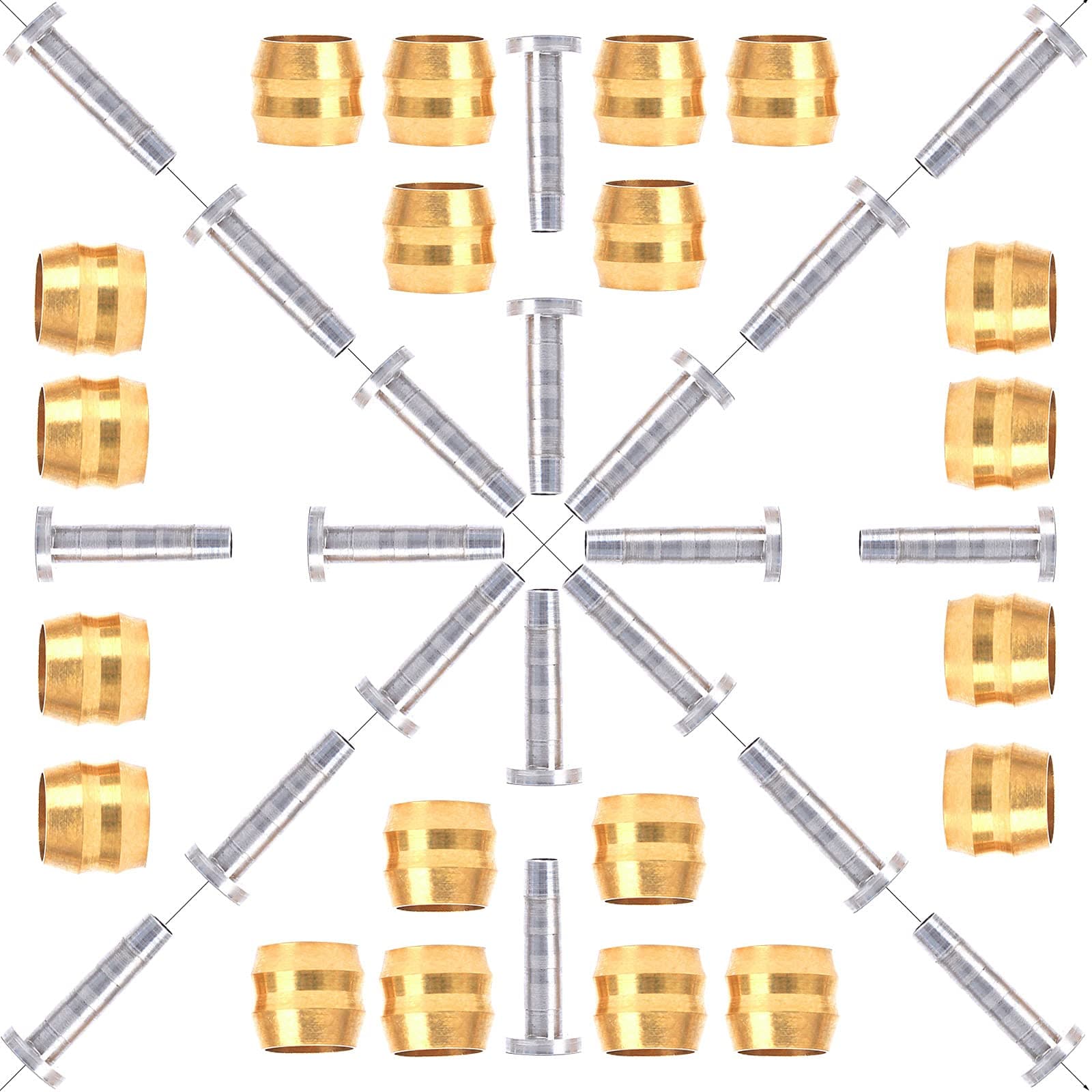 Bicycle Brake Olive, 40 Pcs Disc Brake Olive Insert, Bike Hydraulic Disc Brake Hose, Bicycle Hose Olive Insert, Olive and Connector Insert for Mountain Bike Road Bike Replacement Parts