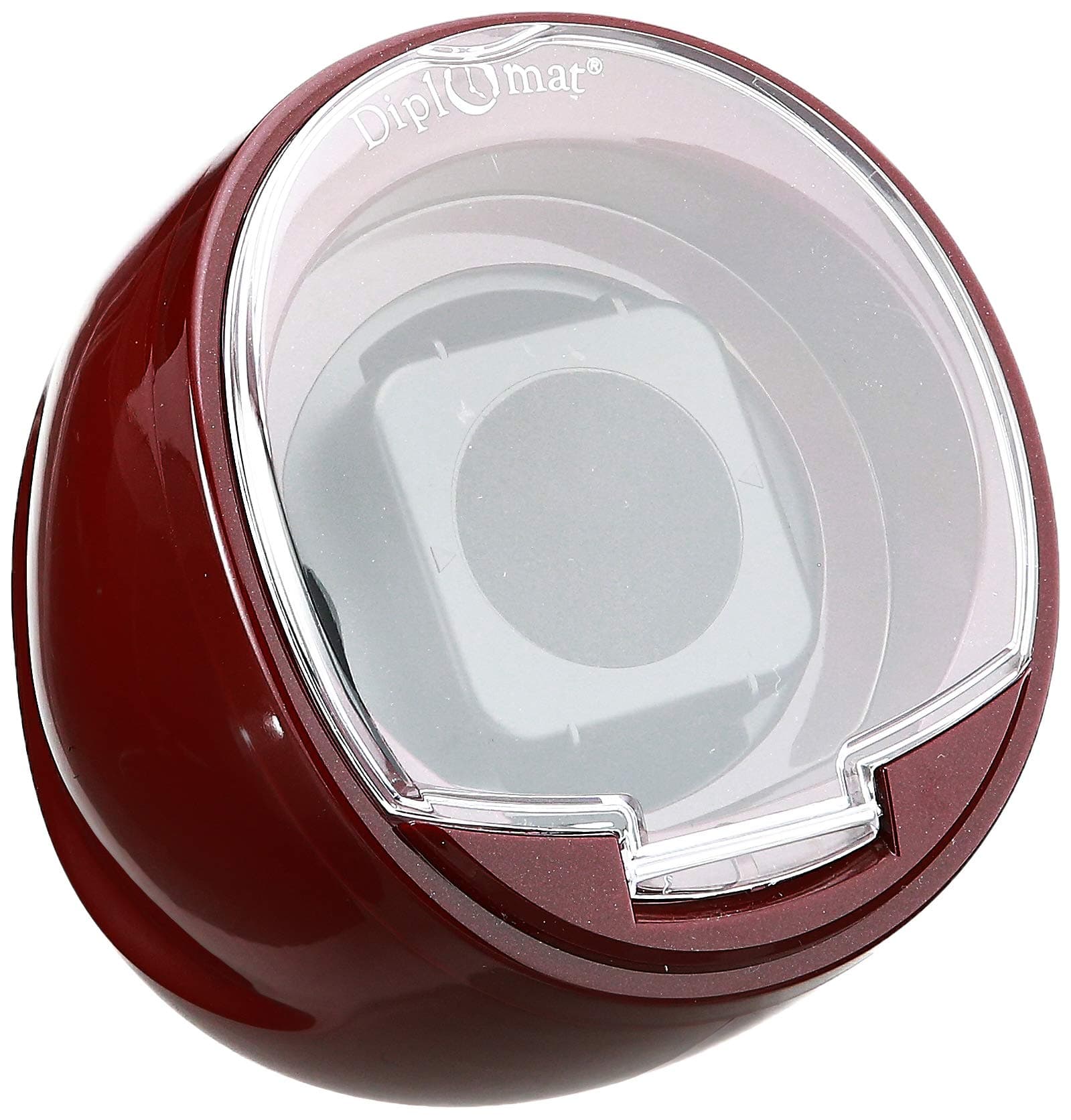 Single Burgundy Watch Winder with Built-In IC Timer