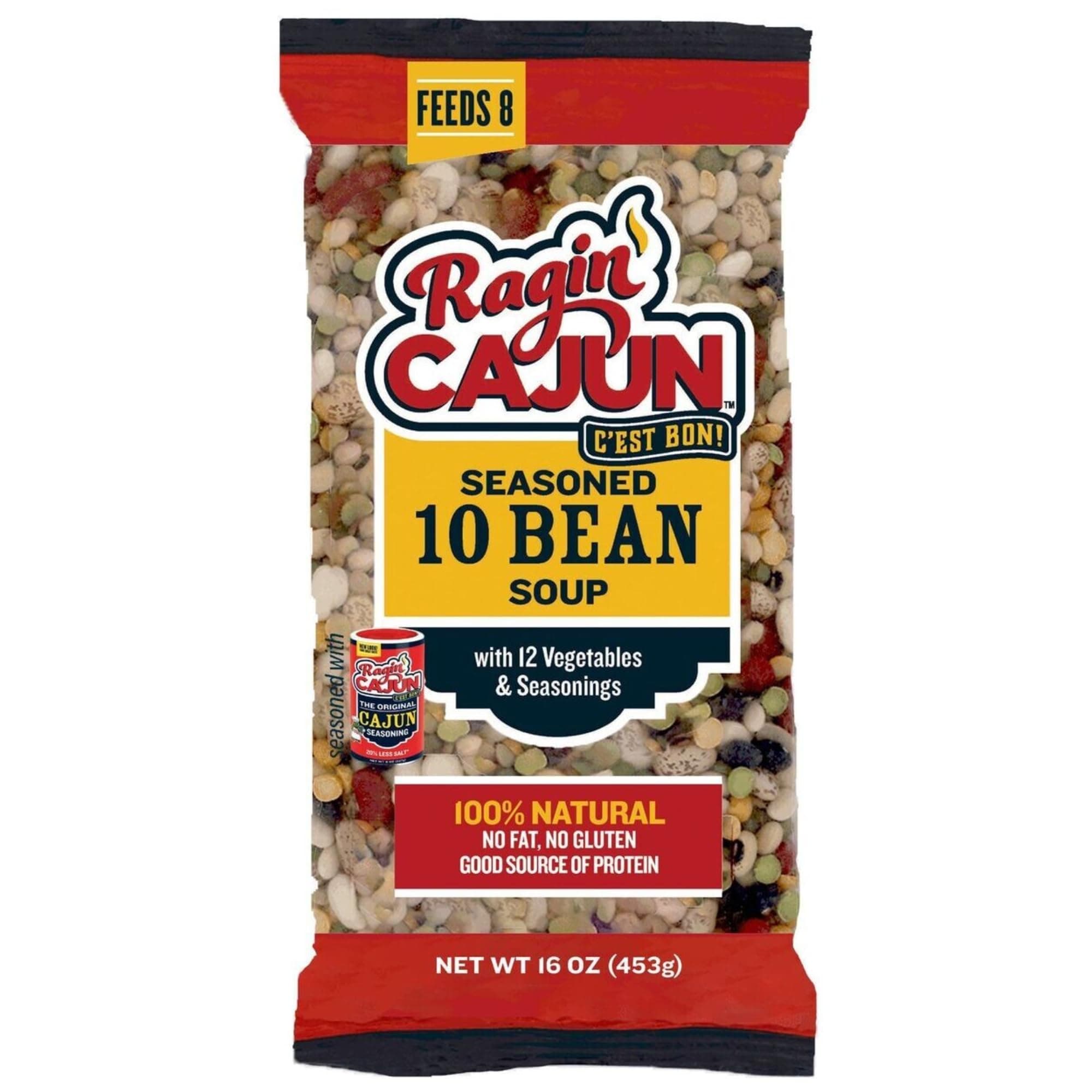 Seasoned Ten Bean Soup 16 oz Ragin Cajun (Pack of 1)