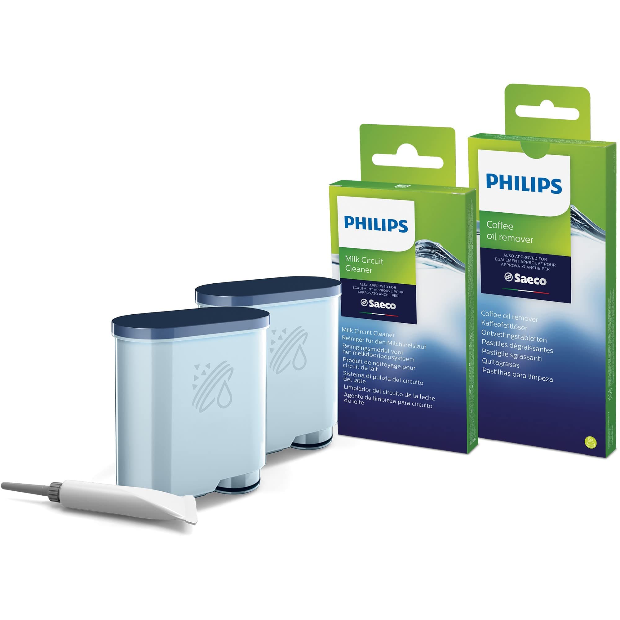 Philips AquaClean Water Filter for Saeco and Philips Fully Automatic Coffee Machines Care set value pack multicoloured (CA6707/10)