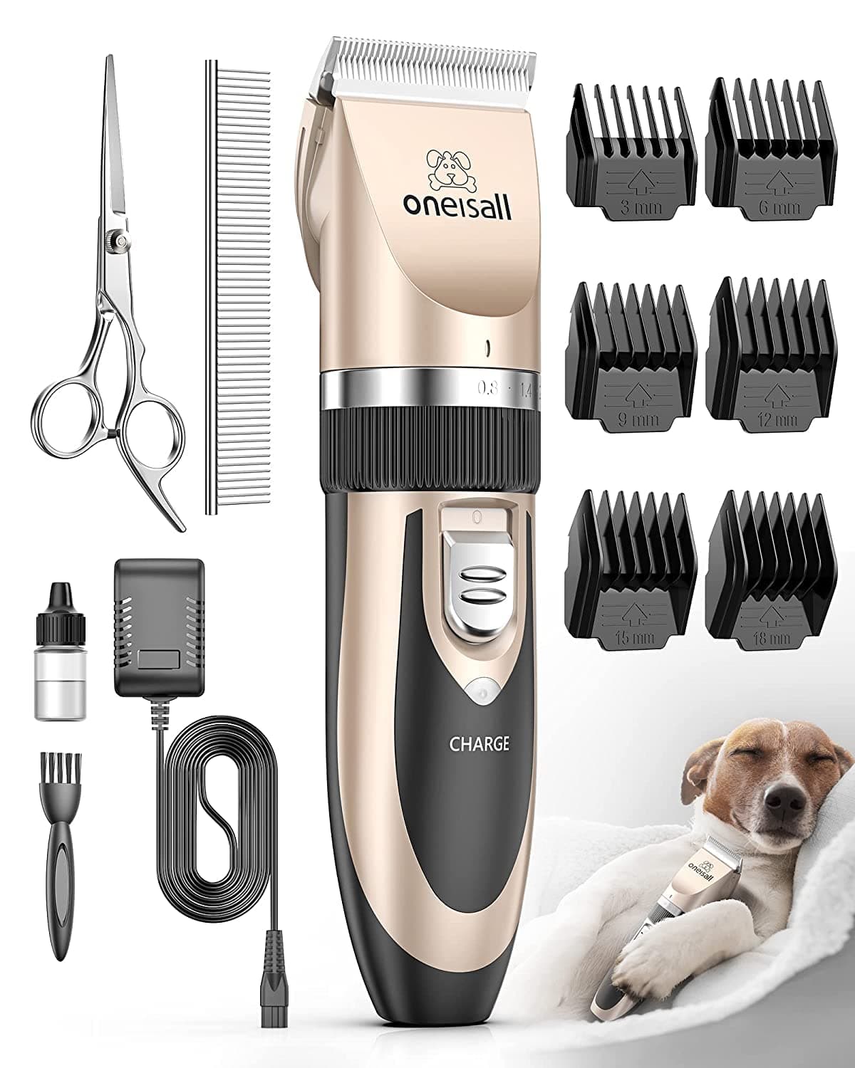 oneisall Professional Low Noise Dog Clippers for Dogs Grooming Dogs Cats Animals Clippers