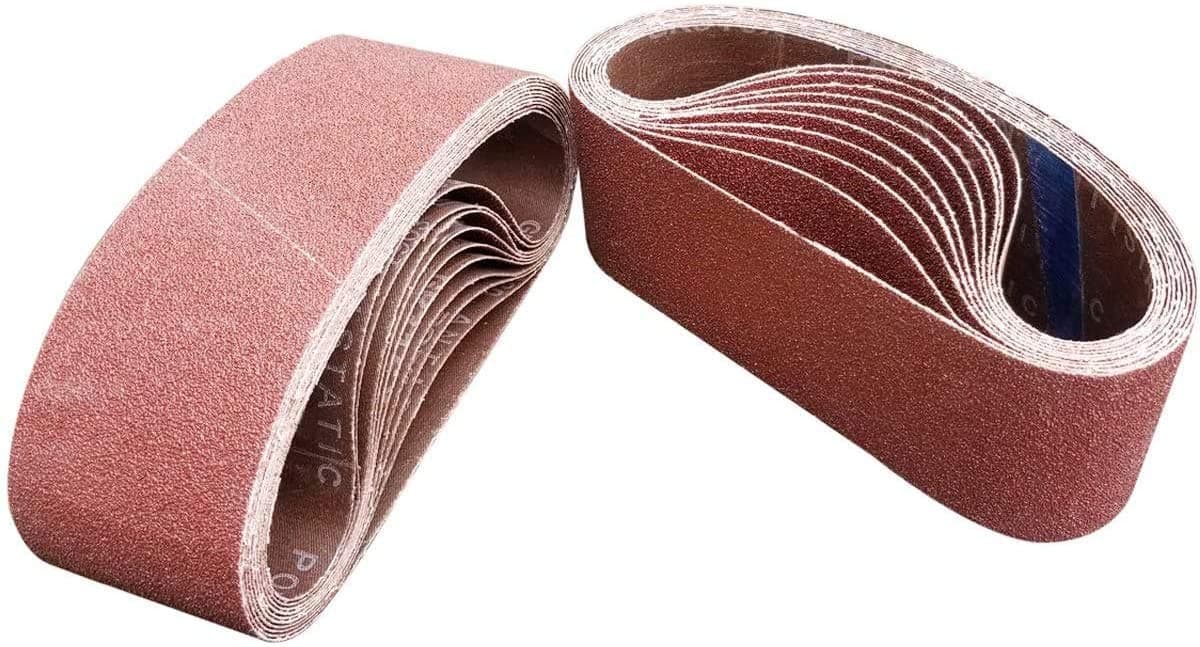 SACKORANGE 20 PCS 3 x 18 Inch Sanding Belts | 60 Grit Aluminum Oxide Sanding Belt | Premium Sandpaper for Portable Belt Sander - 20 Pack