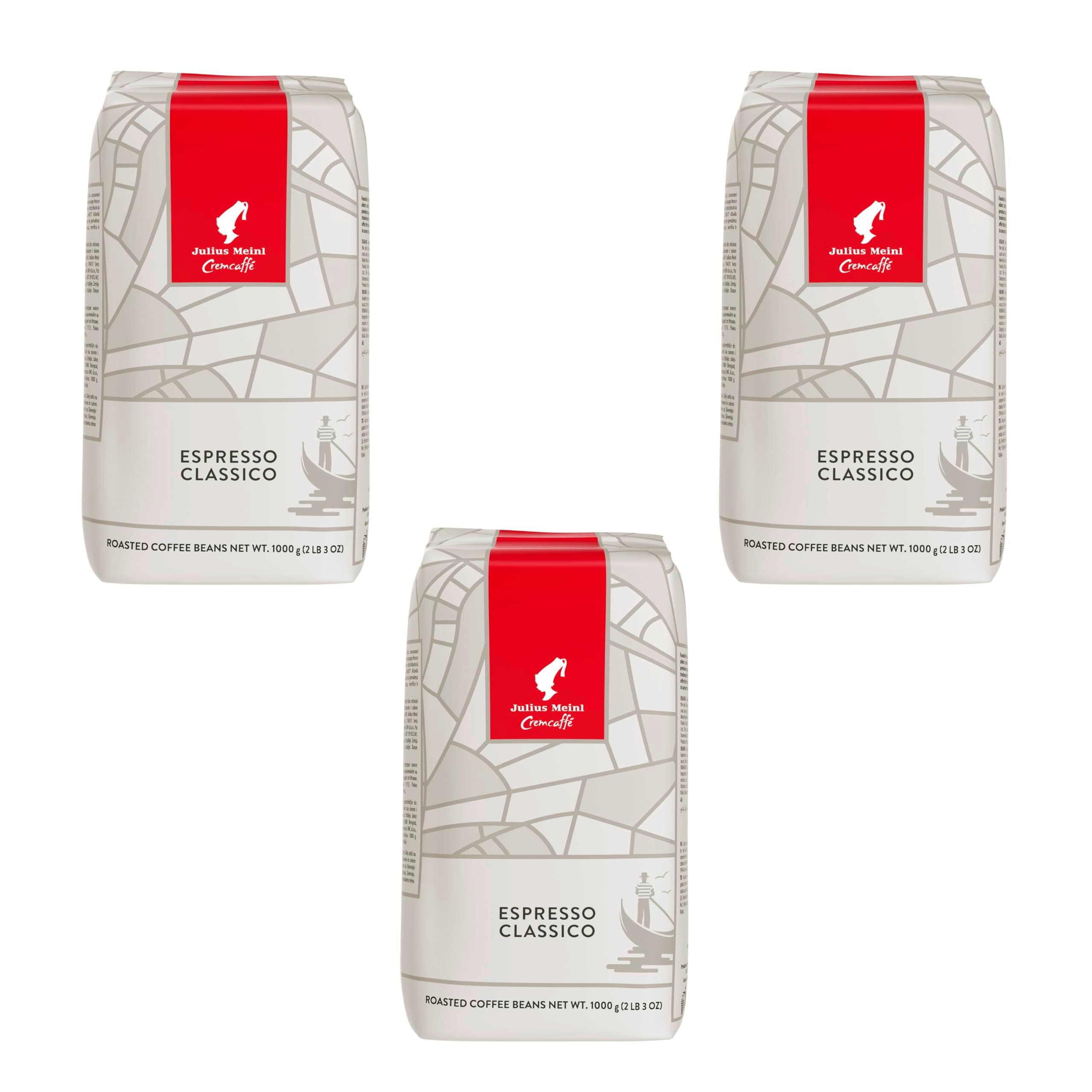 Julius Meinl: "Crema Espresso Classico," Medium Roasted Coffee Beans, 1kg / 35oz (3, 35.2 Ounce (Pack of 3))