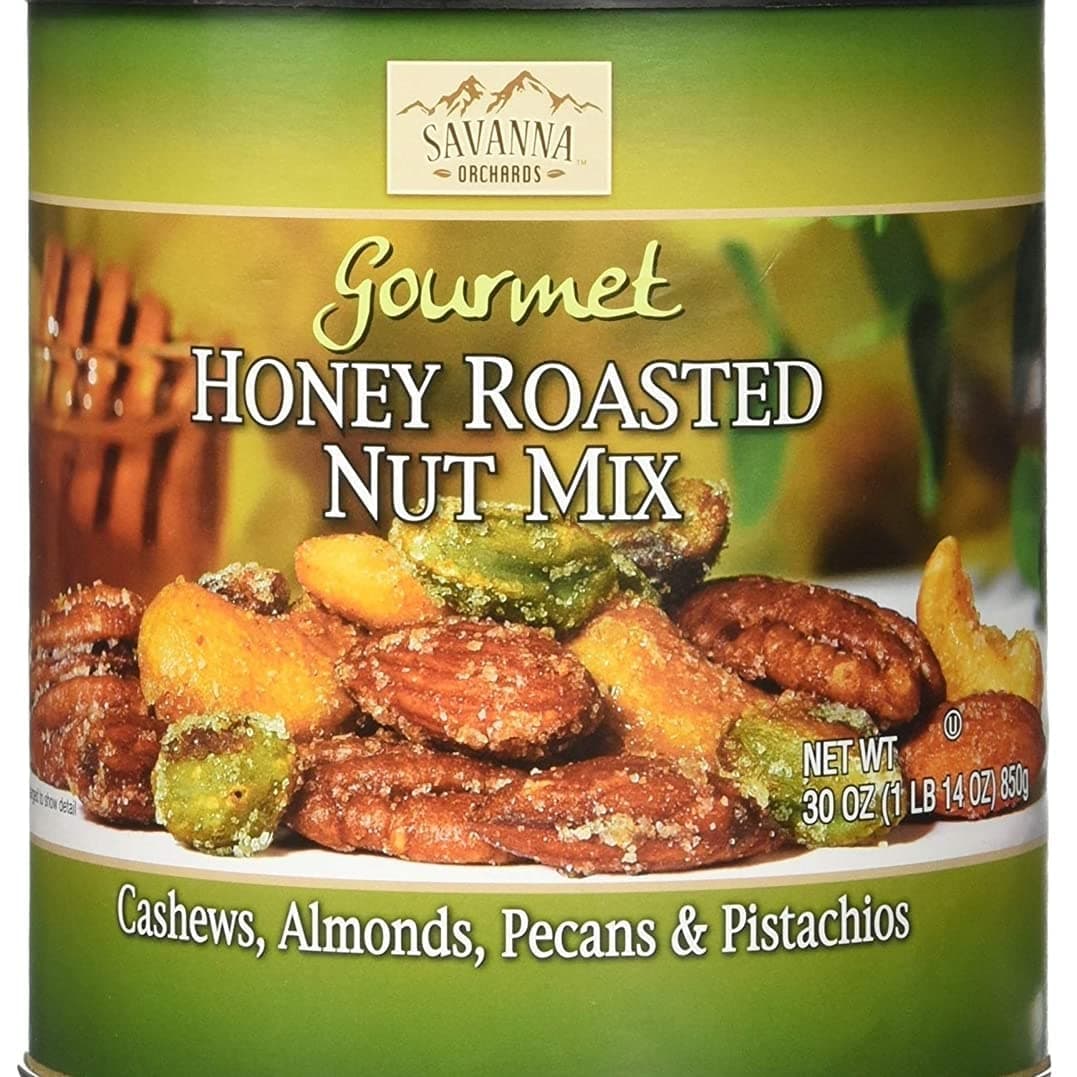 Savanna Orchards Gourmet Honey Roasted Nut Mix - Cashews, Almonds, Pecans and Pistachios (30 oz).