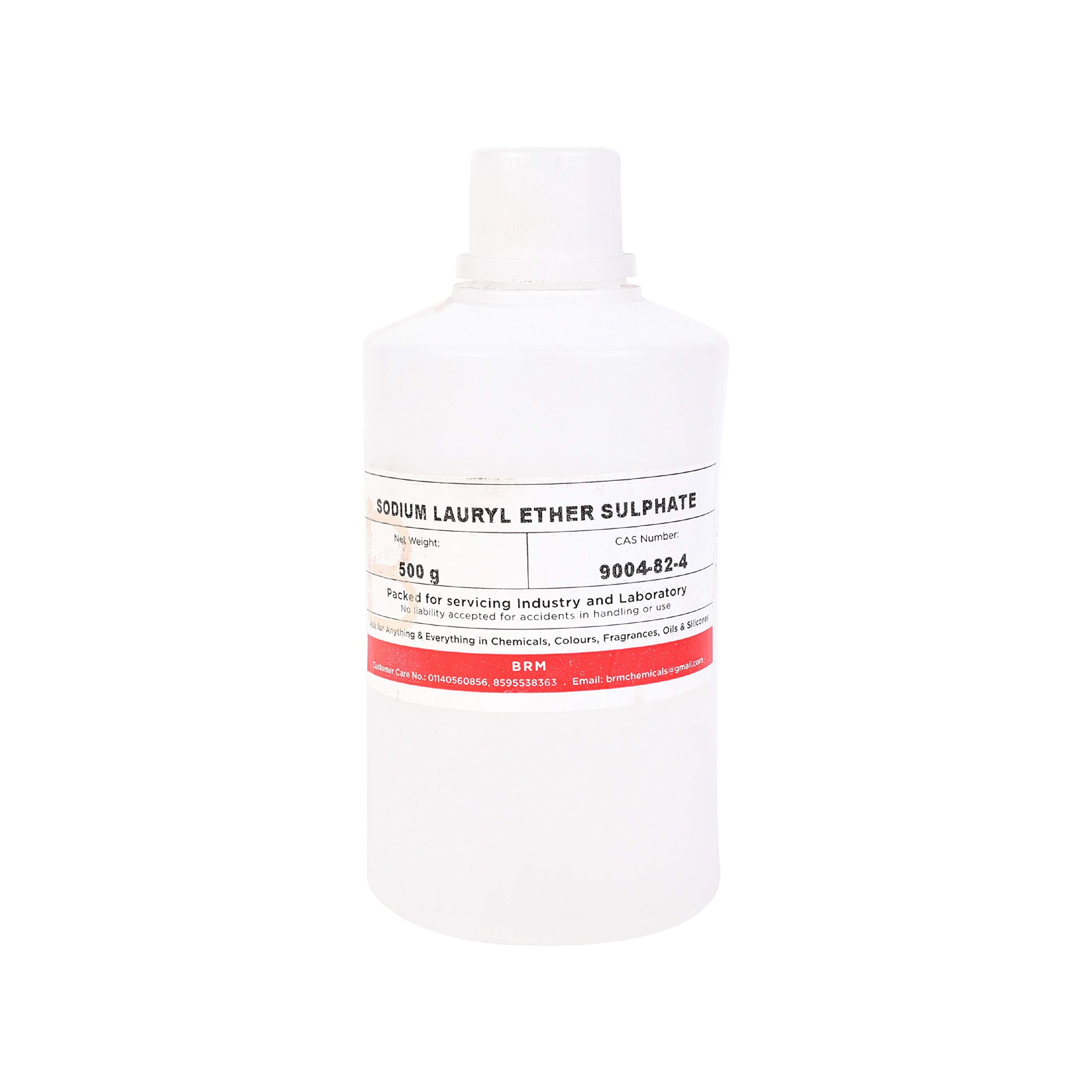 - BRM Chemicals SLES Sodium Lauryl Ether Sulphate - Soap Making Supplies, Personal Care Foaming Detergent Product and Professional Surfactant Raw Material - 500 Grams