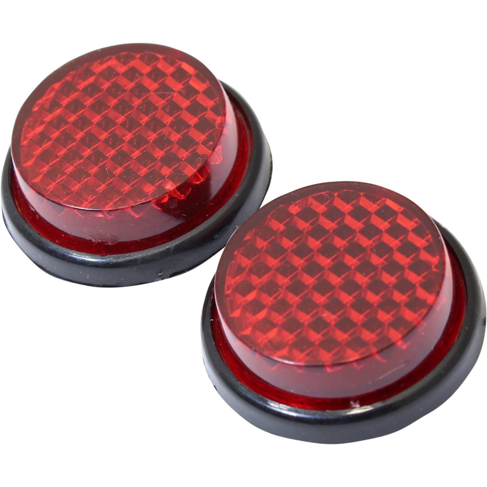 Ryde Round/Circular Motorcycle Safety Reflectors - Red