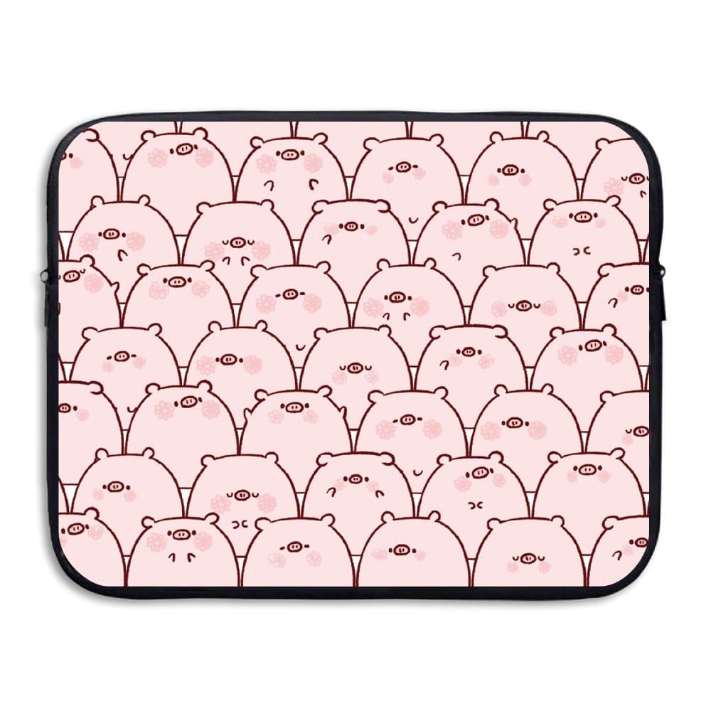 Computer Bag Laptop Case Slim Sleeve Bag Cartoon Pig Piggy Pattern Cute Waterproof 13-15 Inch For IPad Air Macbook Pro Surface Book Notebook Ultrabook