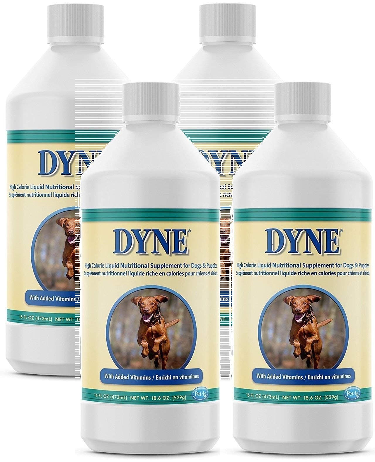 Dyne 4 Pack High Calorie Liquid Supplement Dogs, 16 Ounces Per Bottle