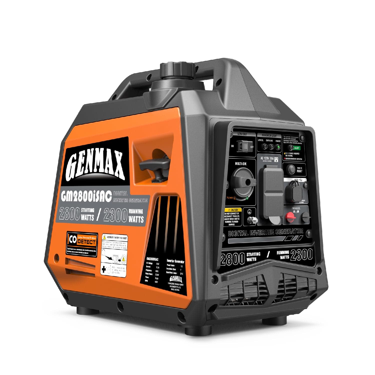 GENMAX Generator,EPA Compliant, Eco-Mode Feature, Ultra Lightweight for Backup Home Use & Camping