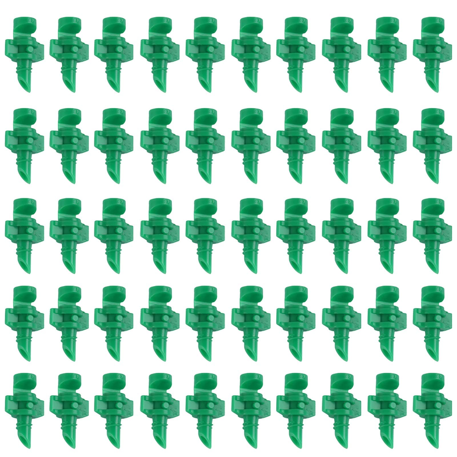 50Pcs Water Fog Misting Sprinkler Nozzle, Atomizing Watering Drippers Sprinklers, Micro Garden Patio Lawn Water Sprayer, DIY Irrigation System Outdoor Cooling System Garden Water Mister,180 Degree